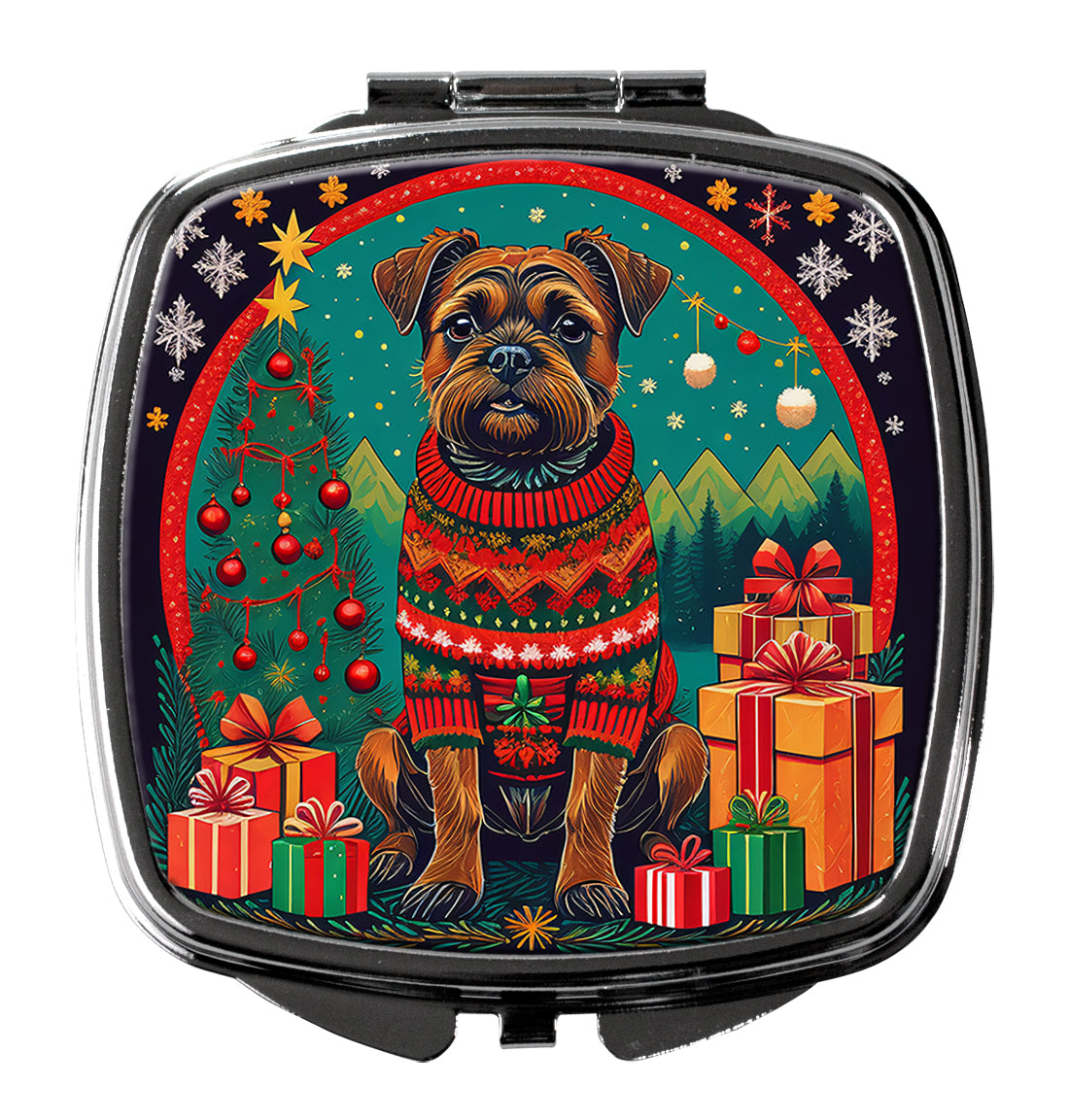 Buy this Border Terrier Christmas Compact Mirror
