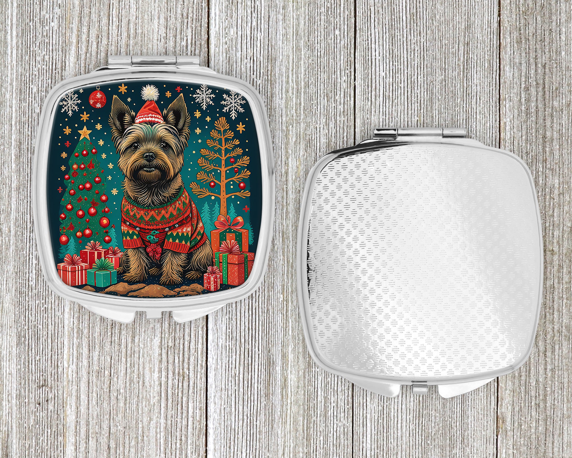 Cairn Terrier Christmas Compact Mirror