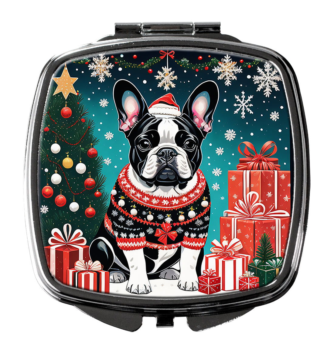 Buy this French Bulldog Christmas Compact Mirror