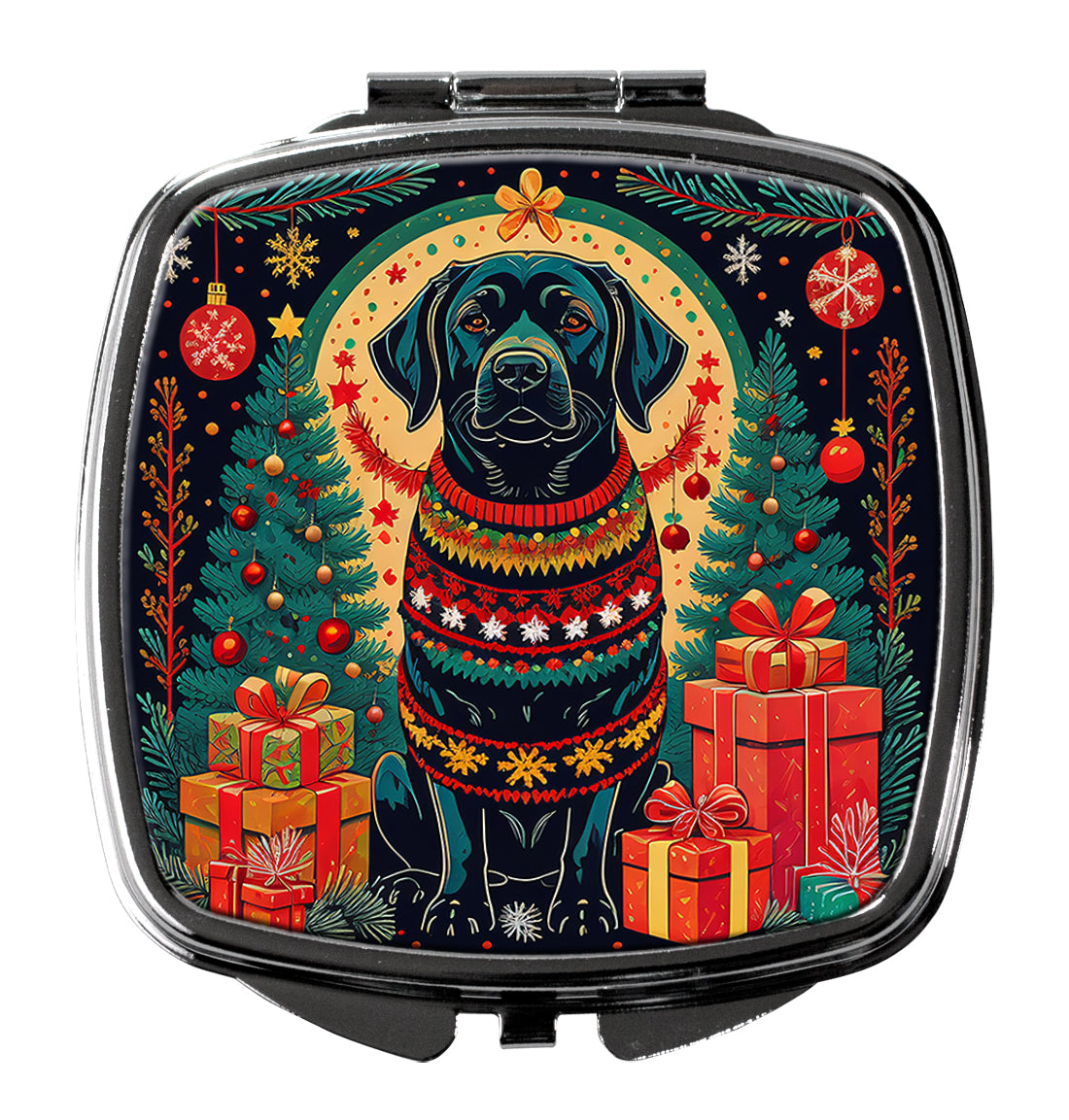 Buy this Black Labrador Retriever Christmas Compact Mirror