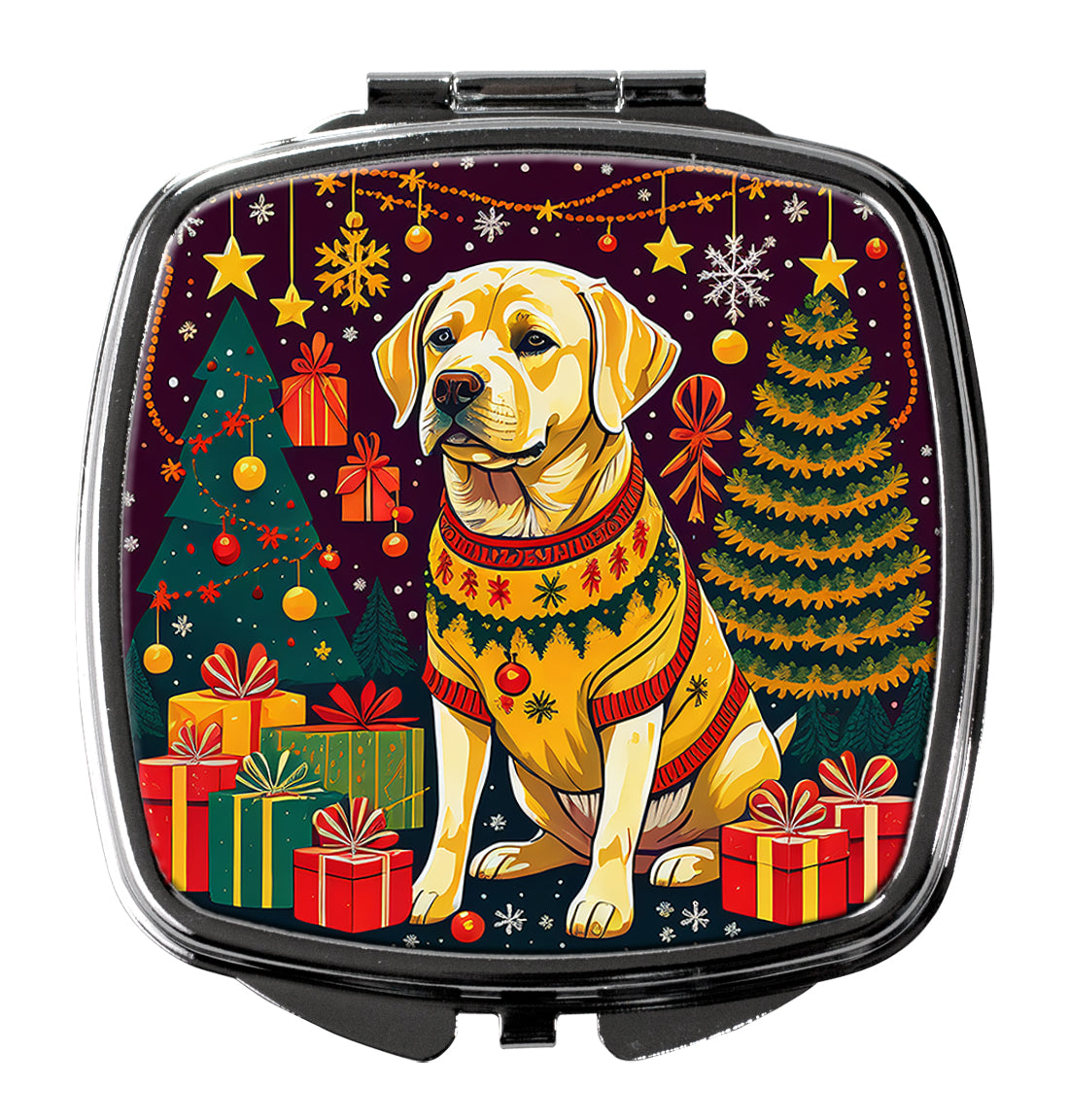 Buy this Yellow Labrador Retriever Christmas Compact Mirror