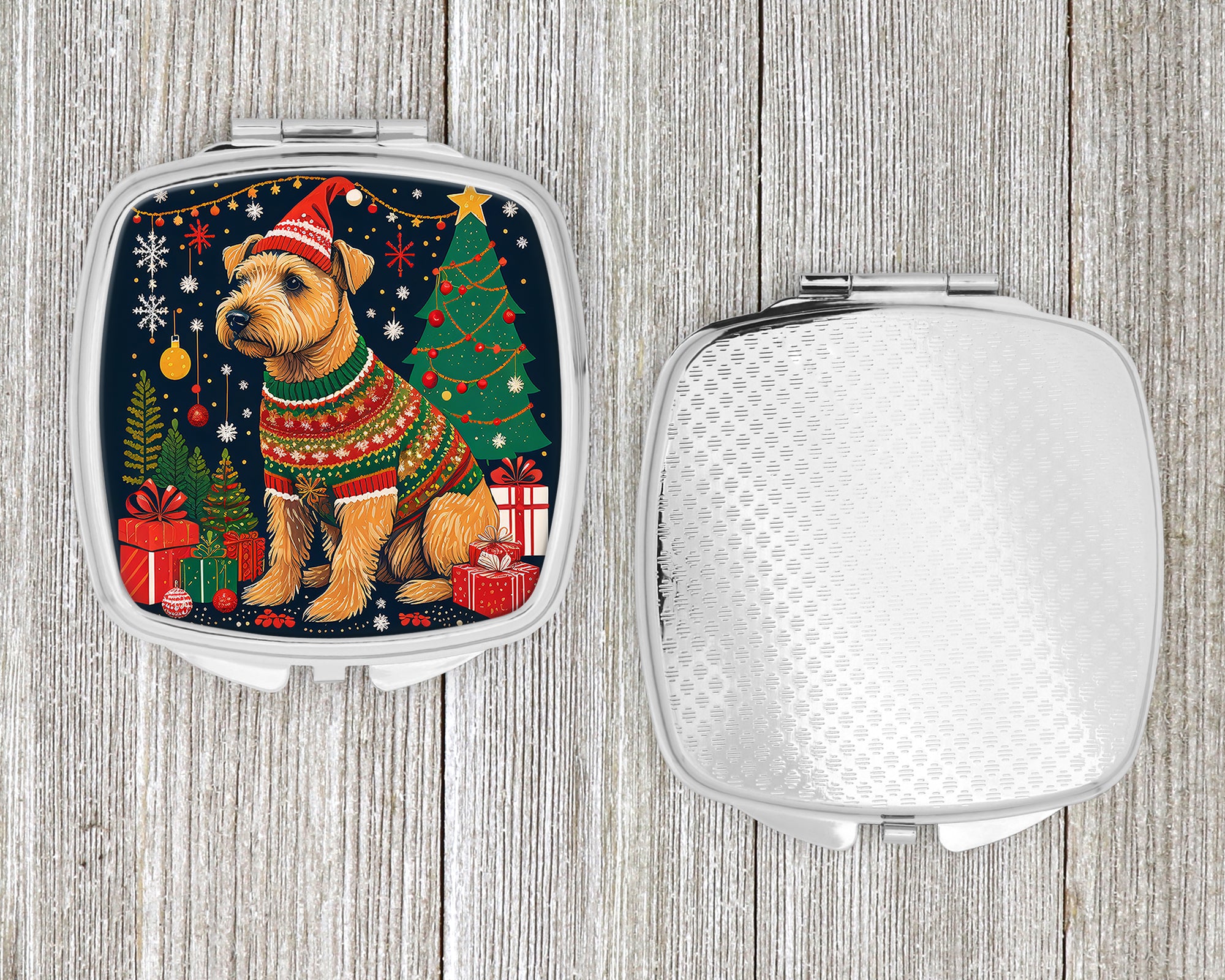 Lakeland Terrier Christmas Compact Mirror