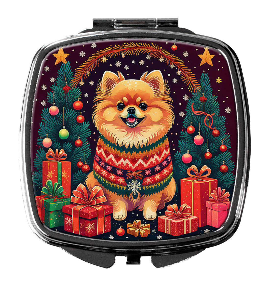 Buy this Pomeranian Christmas Compact Mirror