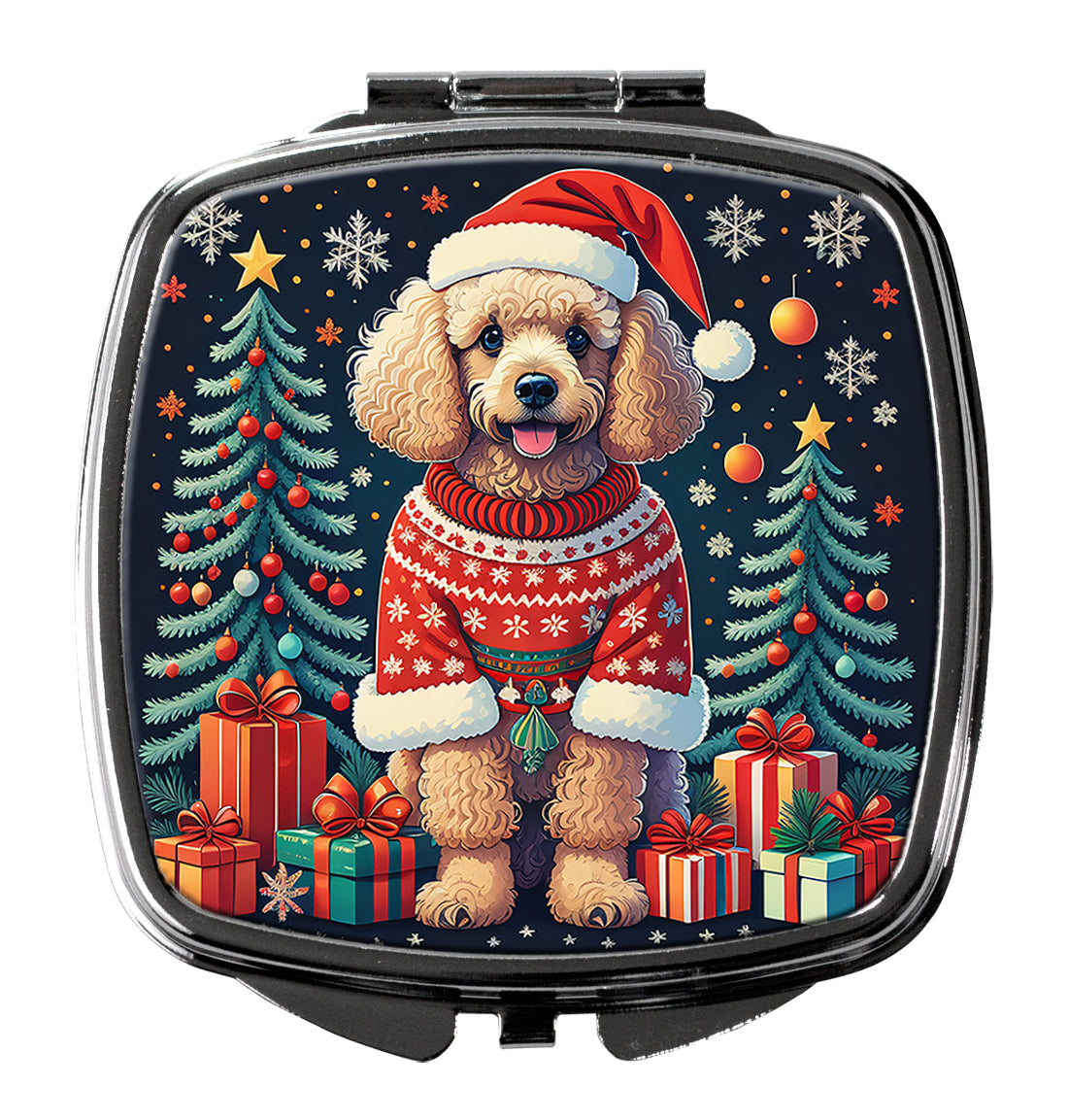 Buy this Apricot Toy Poodle Christmas Compact Mirror