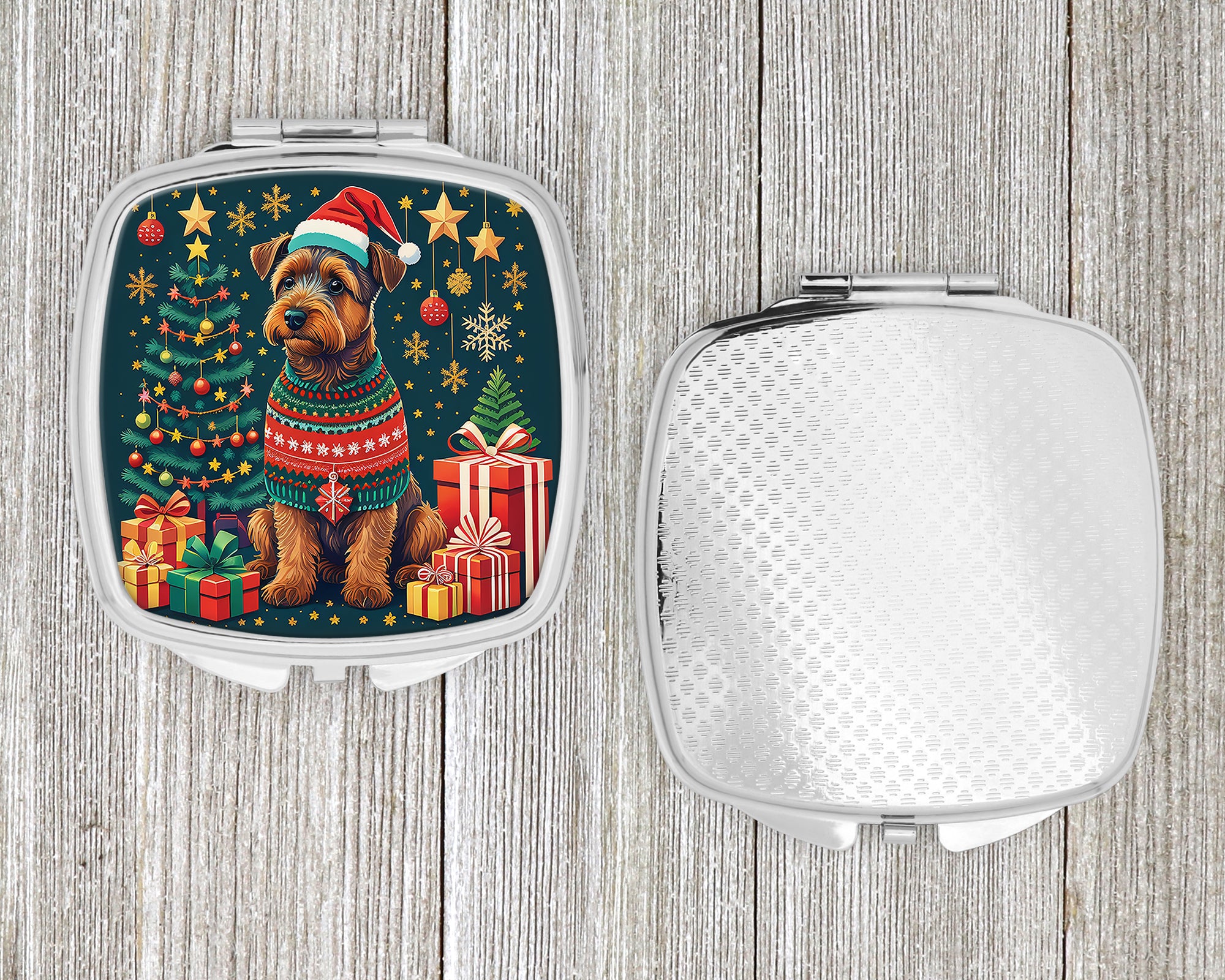 Welsh Terrier Christmas Compact Mirror