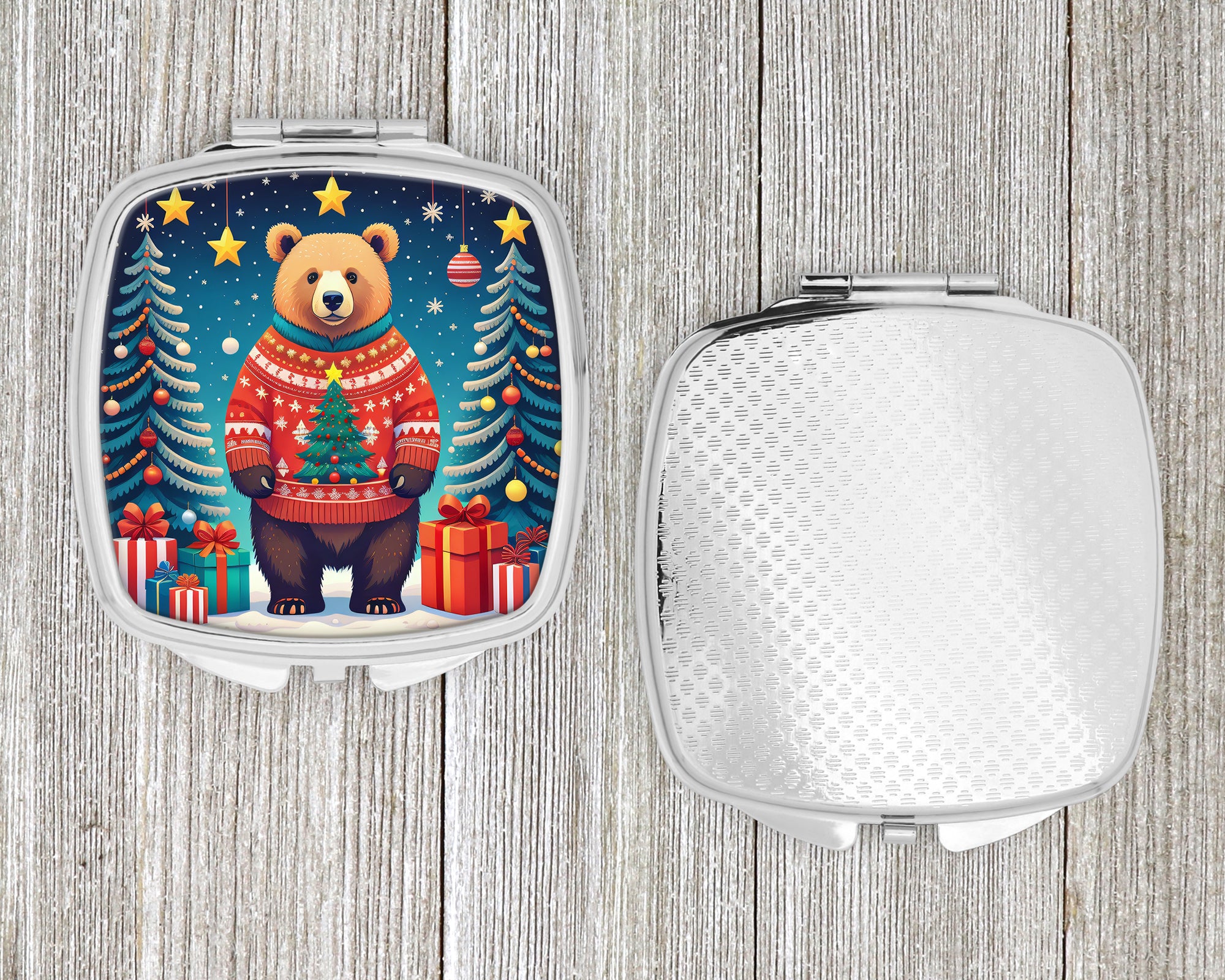 Bear Christmas Compact Mirror