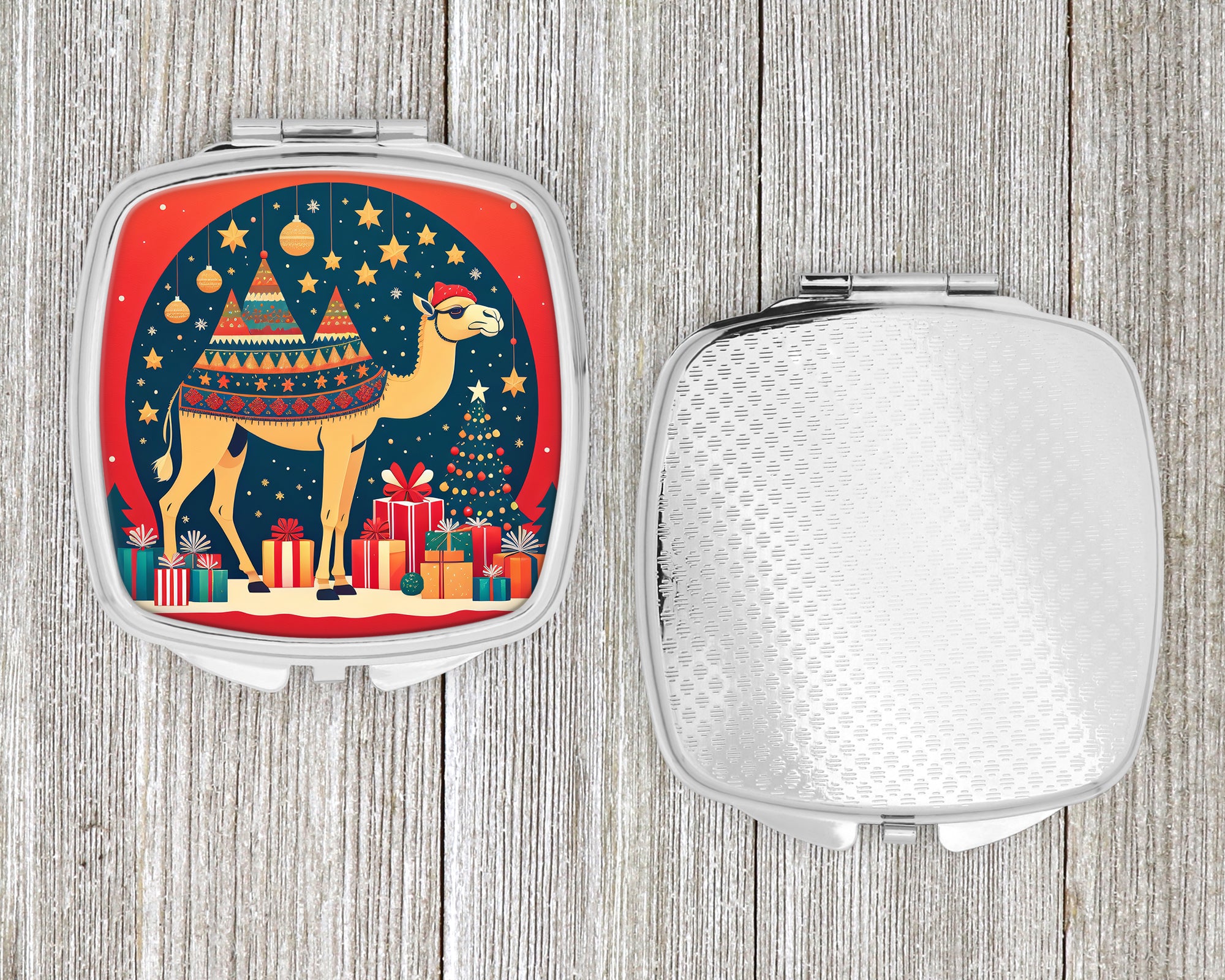 Camel Christmas Compact Mirror