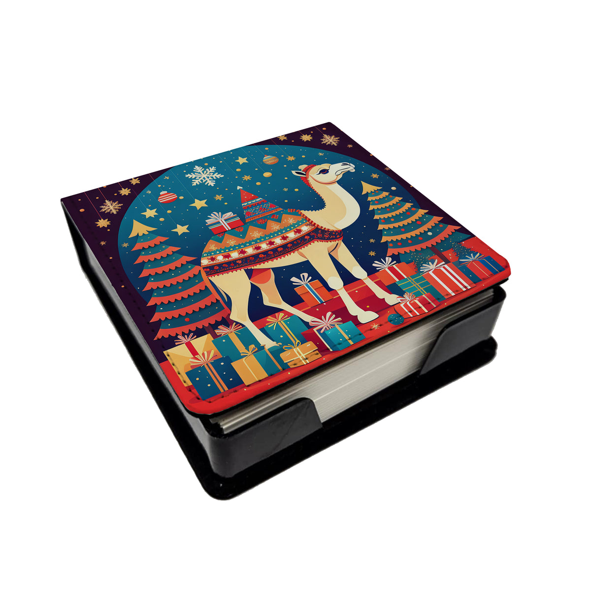 Caroline's Treasures Camel Christmas PU Leather Note Paper Holder