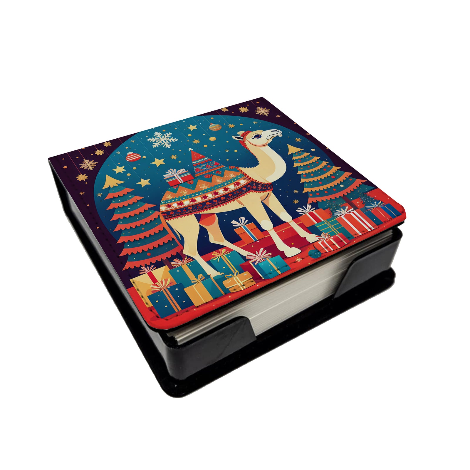 Caroline's Treasures Camel Christmas PU Leather Note Paper Holder