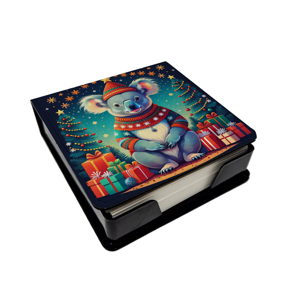 Caroline's Treasures Koala Christmas PU Leather Note Paper Holder
