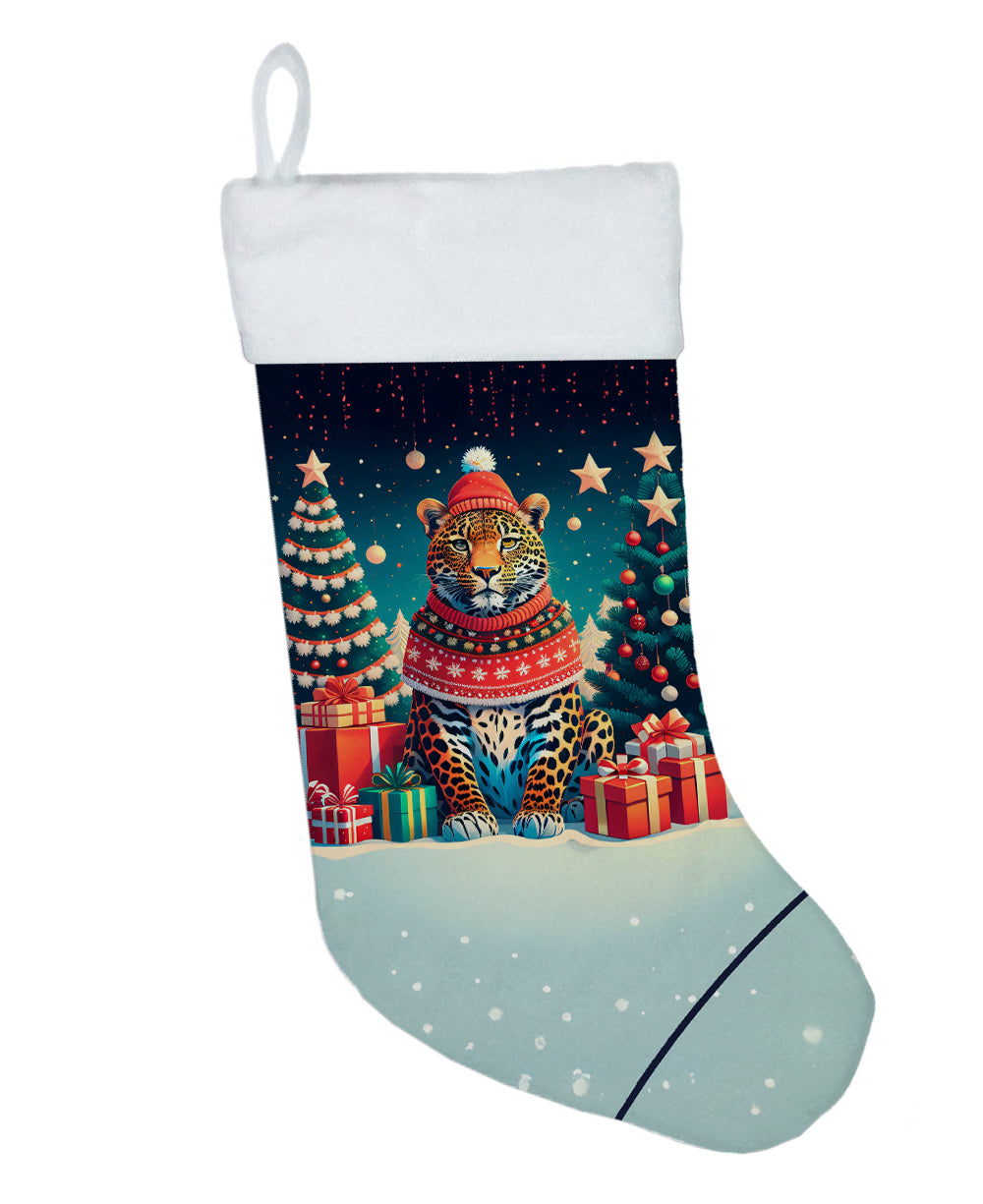 Caroline's Treasures Leopard Christmas Christmas Stocking