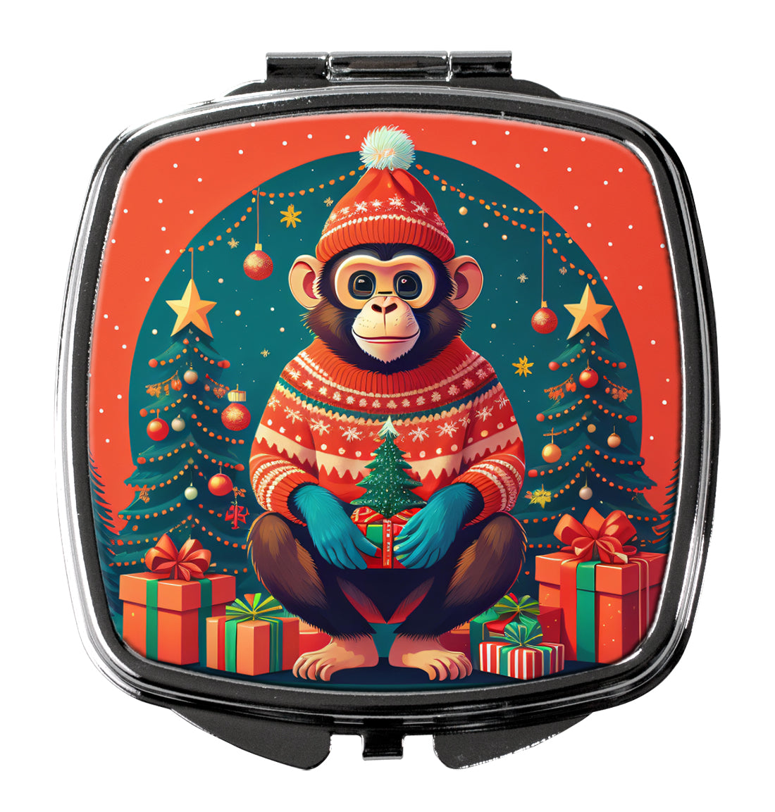Buy this Monkey Christmas Compact Mirror