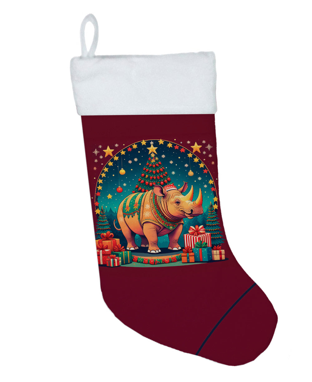 Caroline's Treasures Rhinoceros Christmas Christmas Stocking