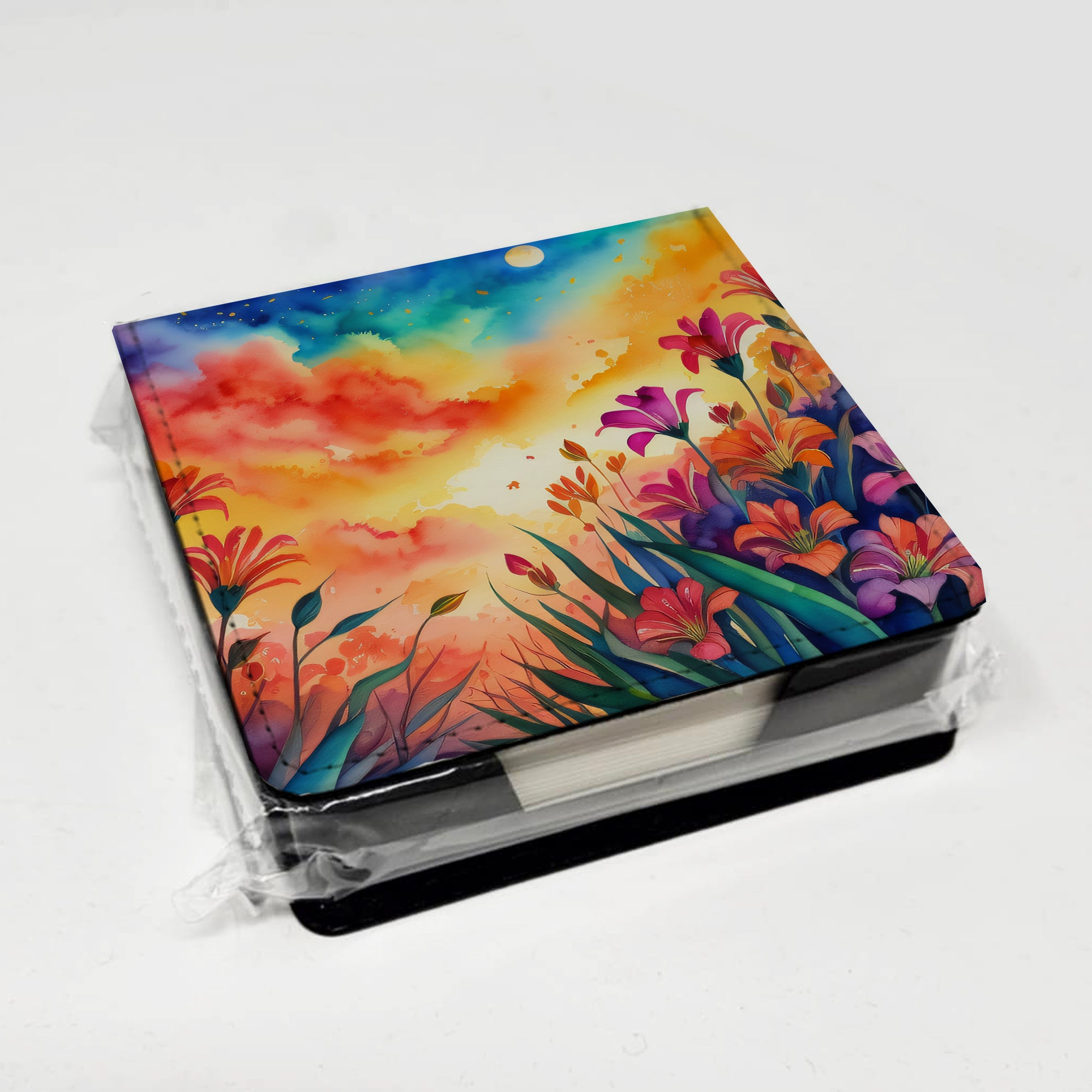 Caroline's Treasures Alstroemerias in Color PU Leather Note Paper Holder