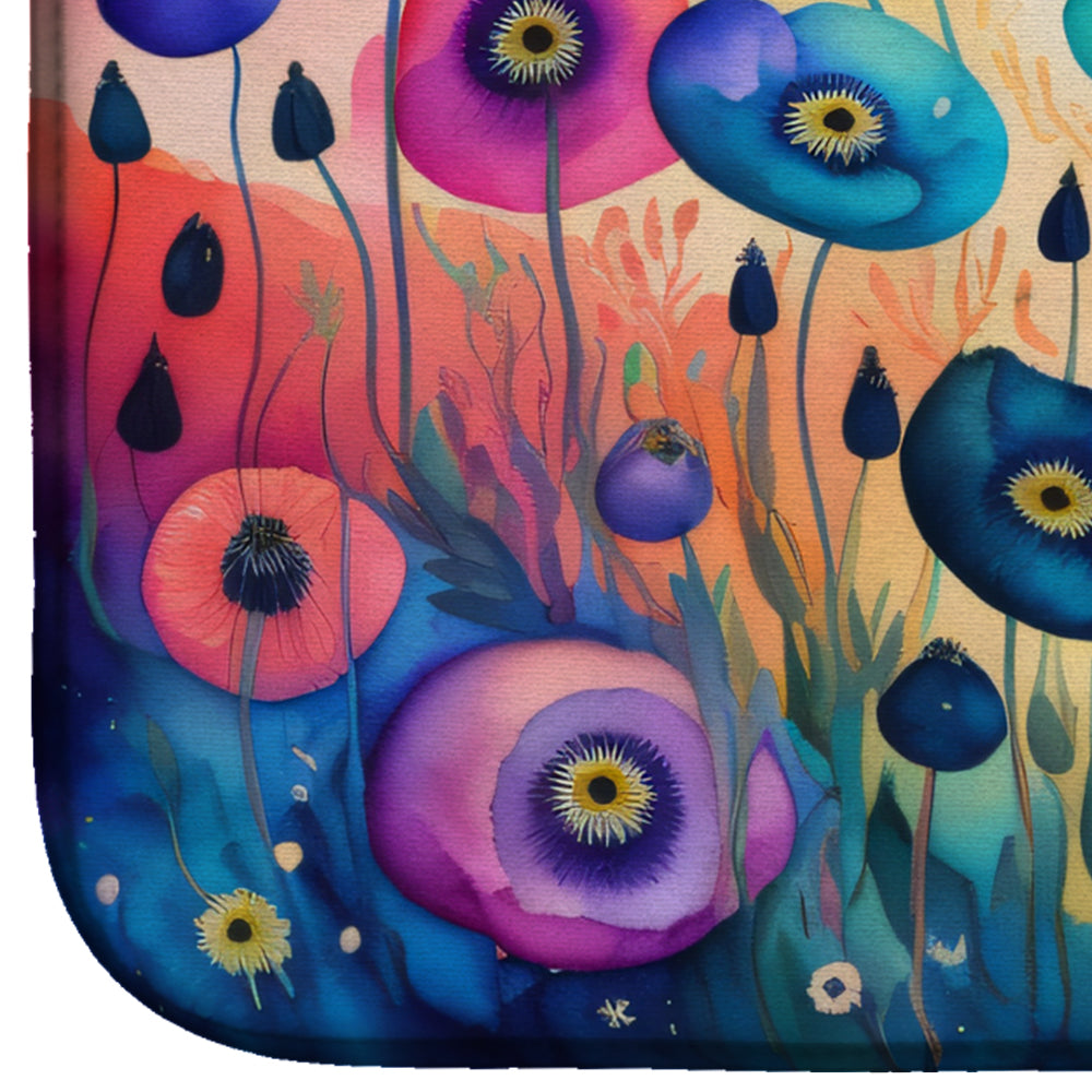 Caroline's Treasures Anemones in Color Dish Drying Mat