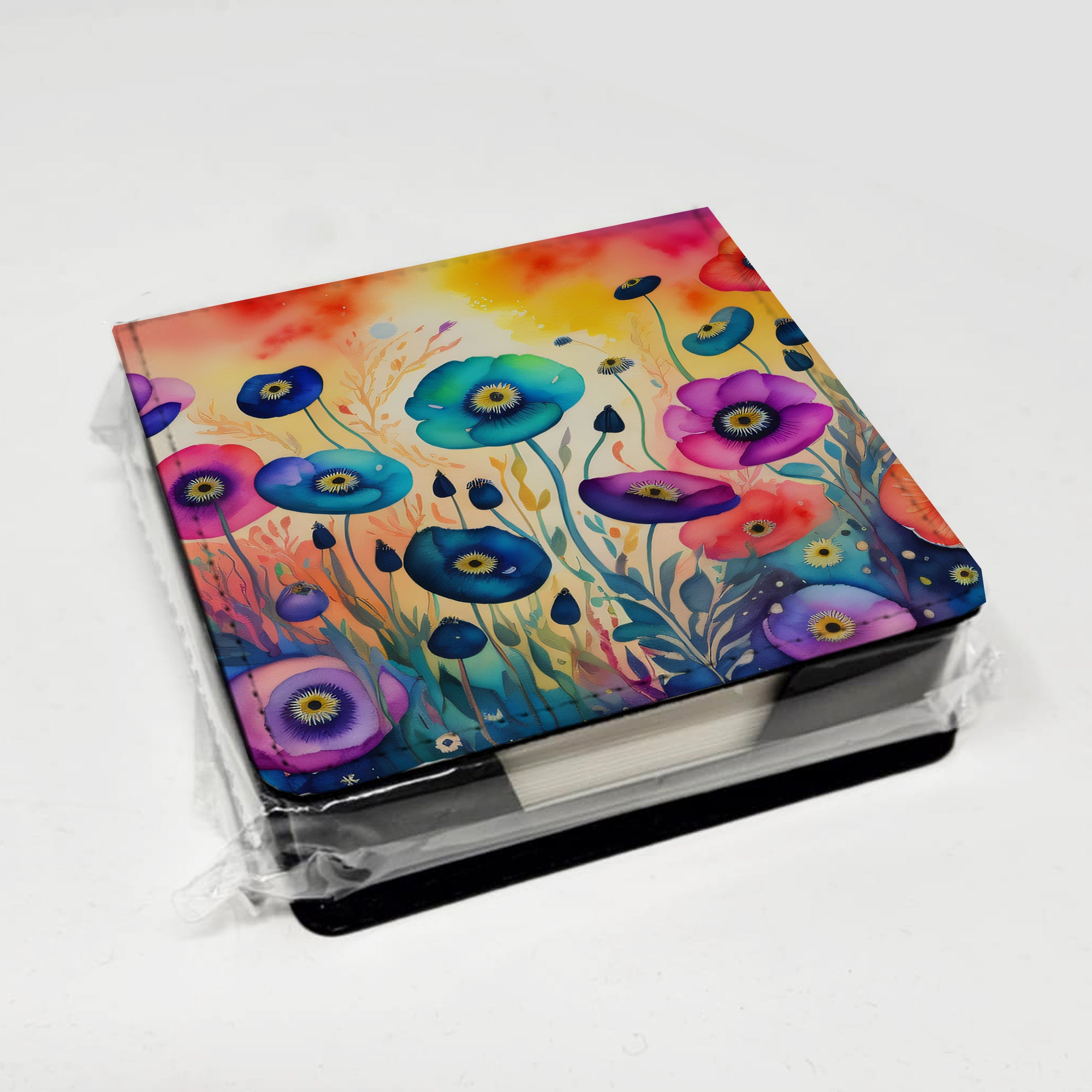 Caroline's Treasures Anemones in Color PU Leather Note Paper Holder