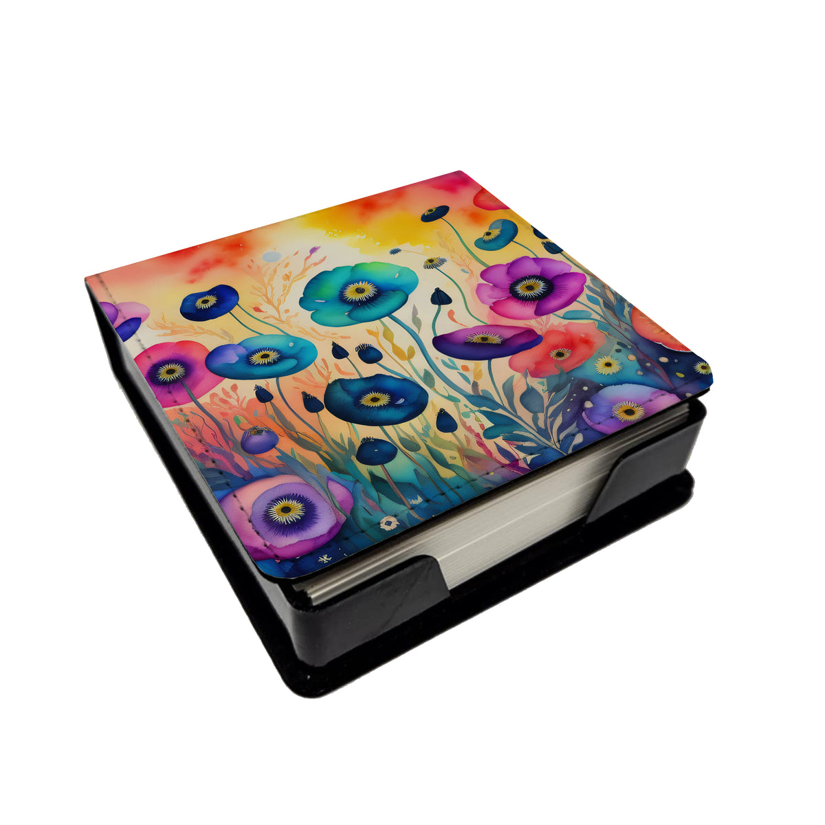 Caroline's Treasures Anemones in Color PU Leather Note Paper Holder
