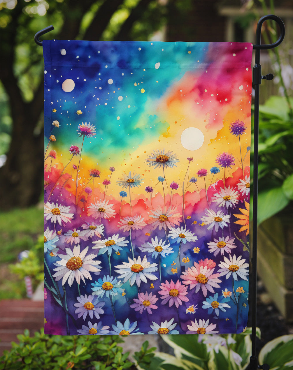 Asters in Color Garden Flag