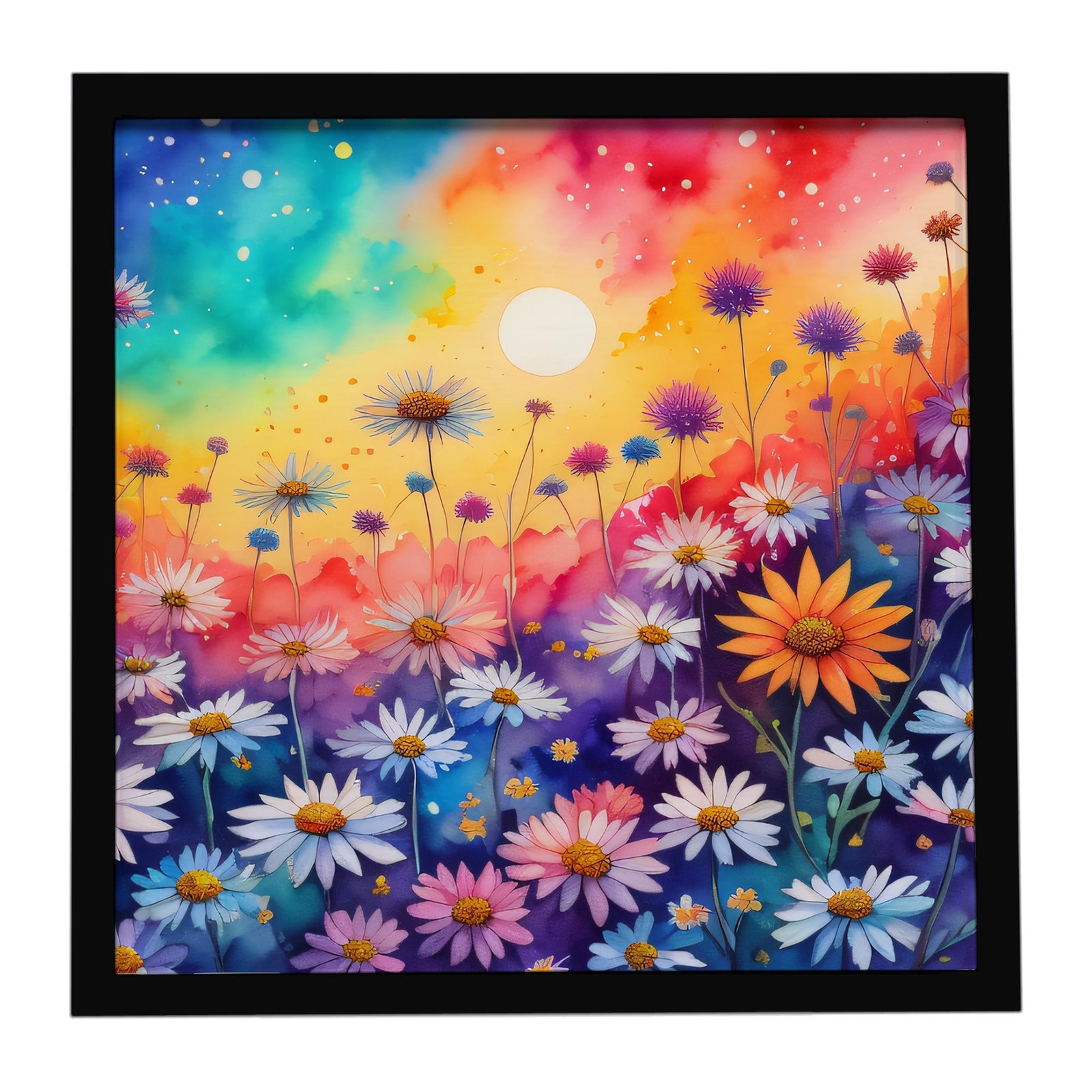 Caroline's Treasures Asters in Color Framed Metal Print