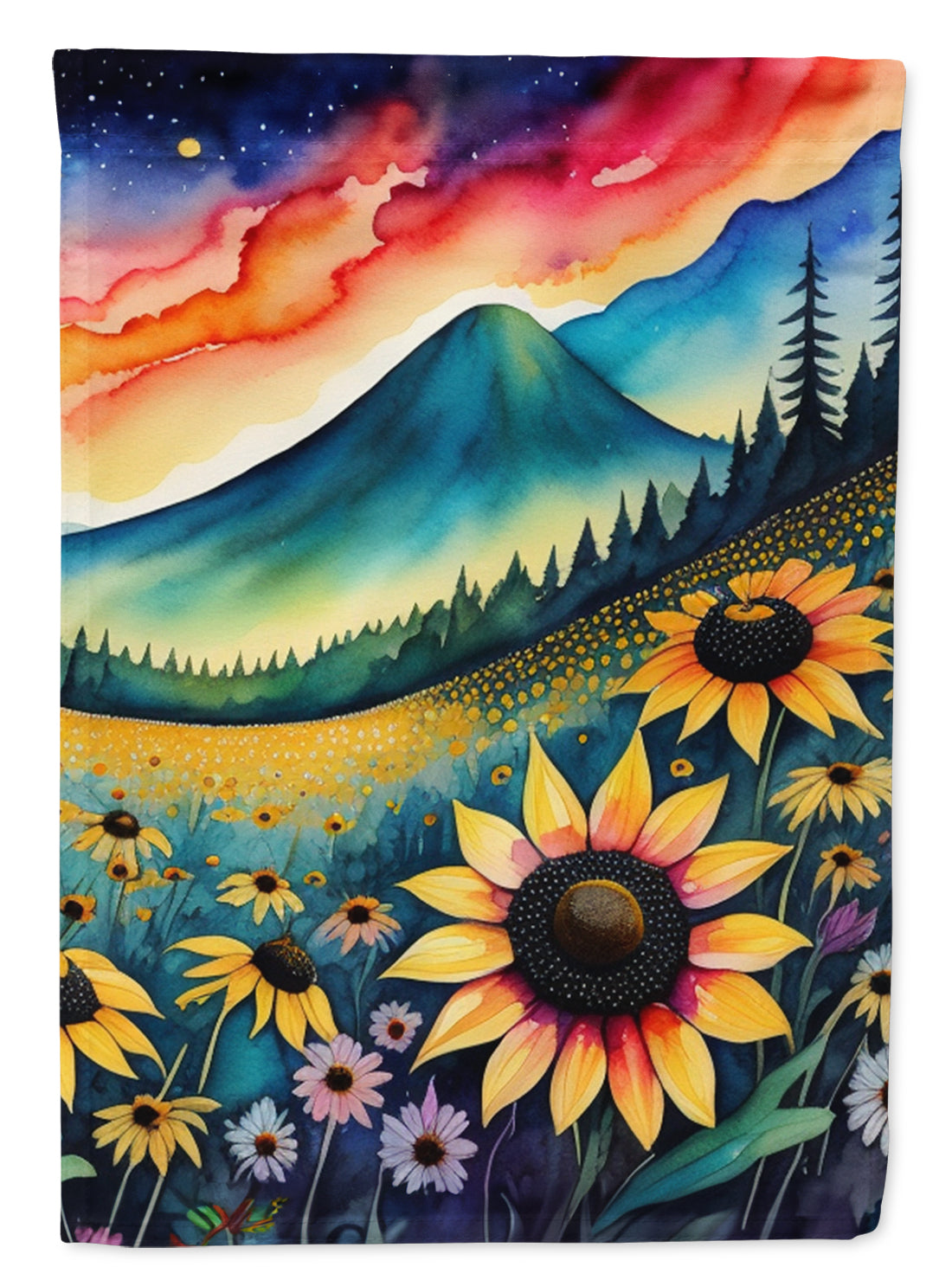 Caroline's Treasures Black-eyed Susans in Color Garden Flag – Outdoor Decorative Yard Flag