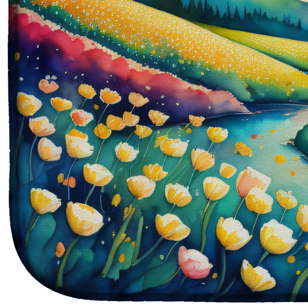 Caroline's Treasures Buttercups in Color Dish Drying Mat