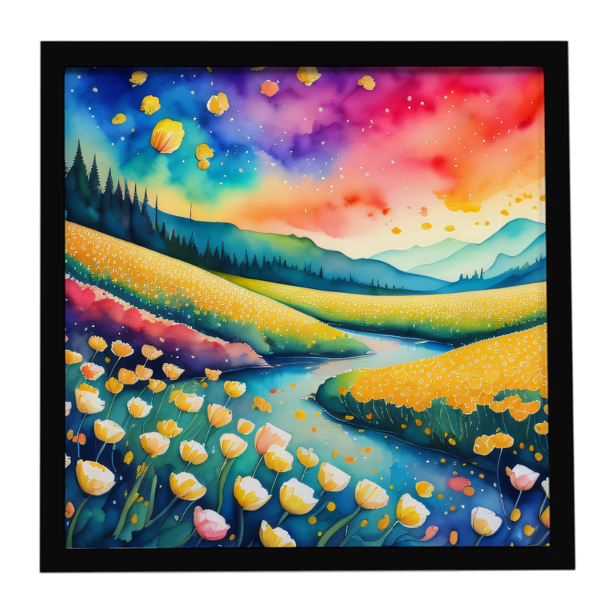 Caroline's Treasures Buttercups in Color Framed Metal Print