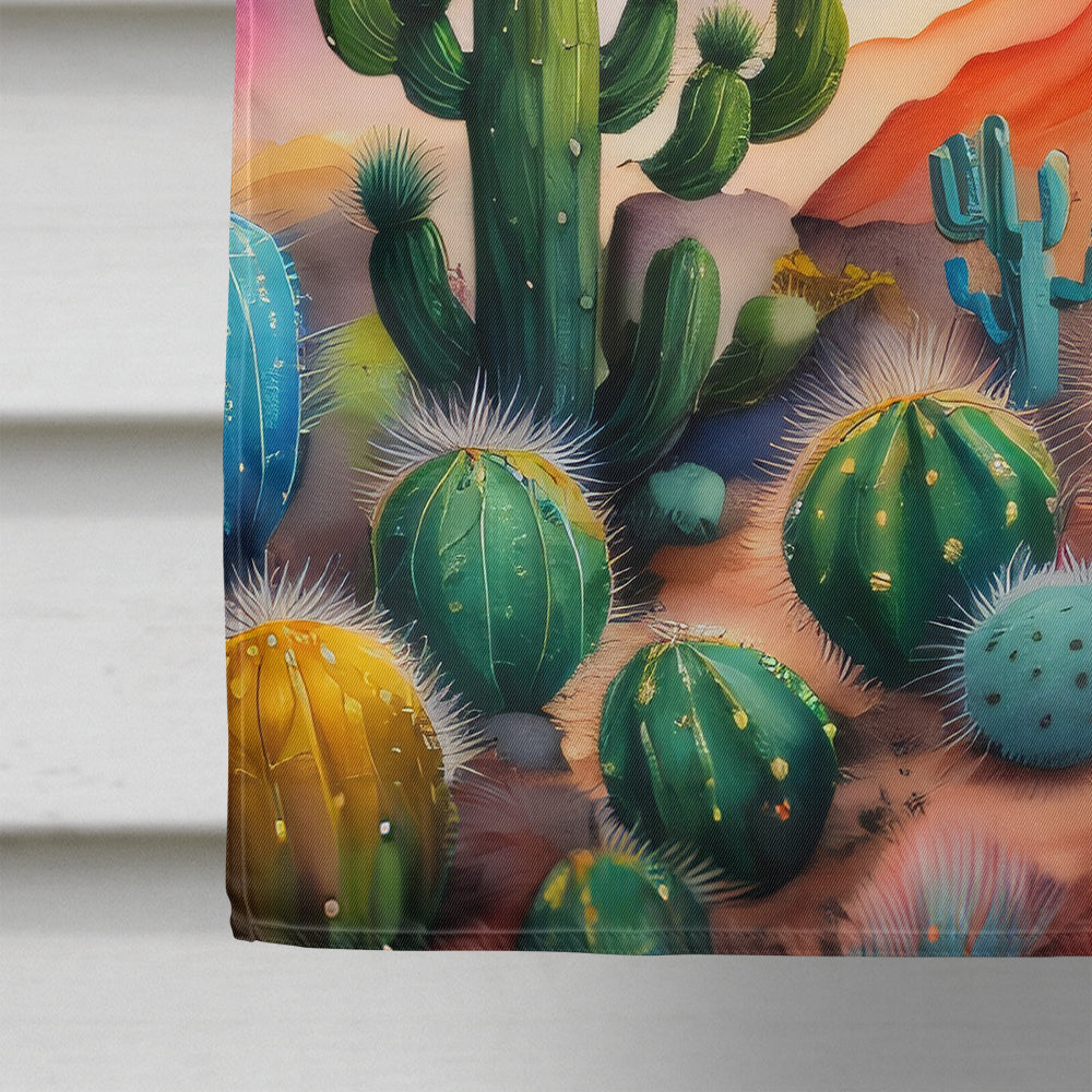 Cactus in Color House Flag