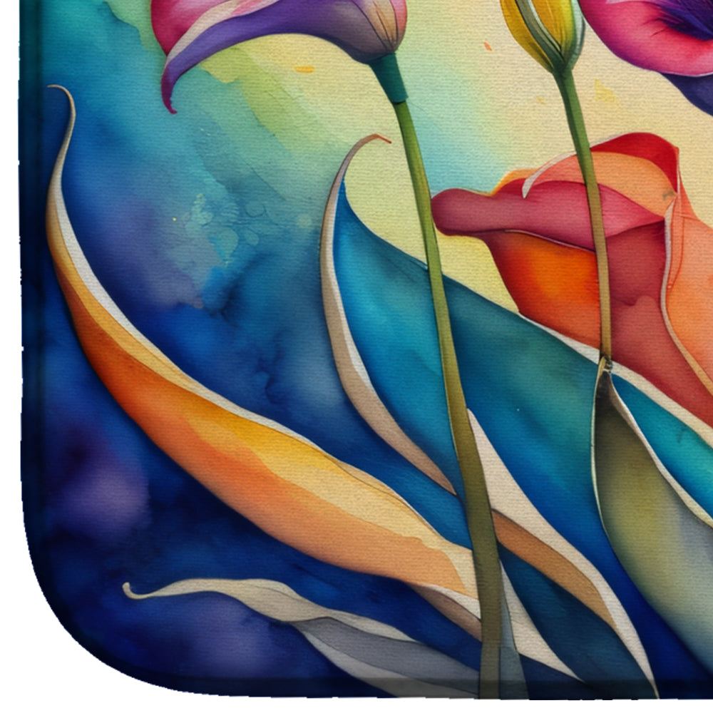 Caroline's Treasures Calla Lilies in Color Dish Drying Mat
