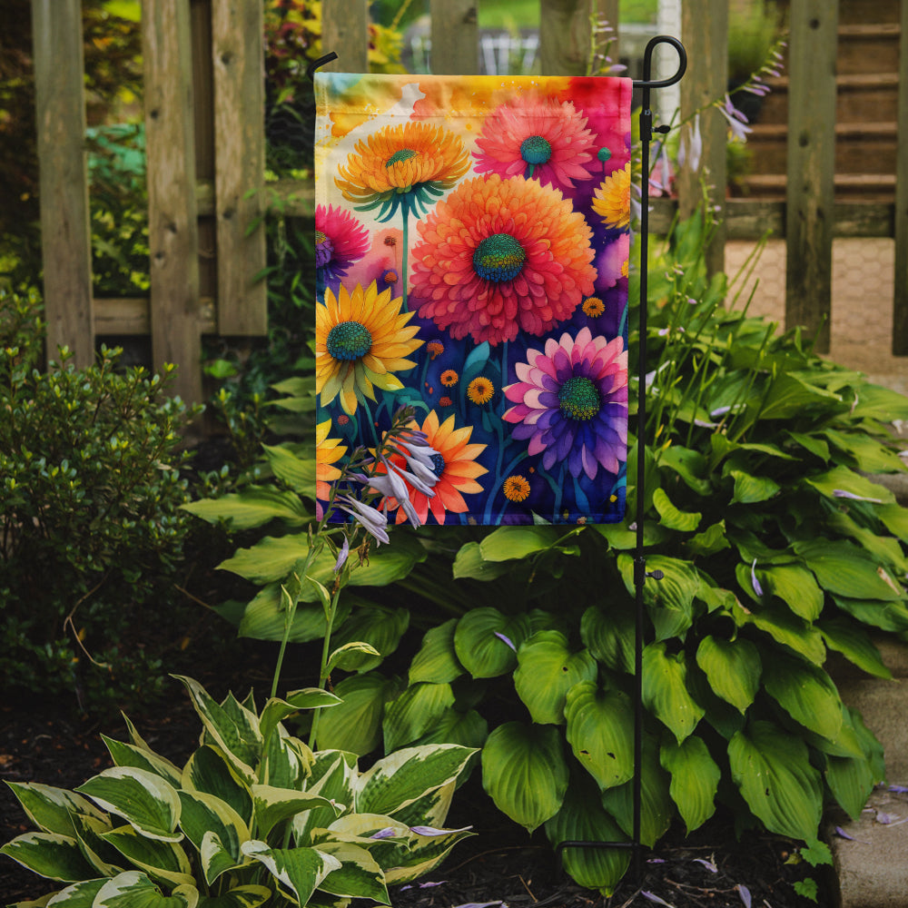 Chrysanthemums in Color Garden Flag