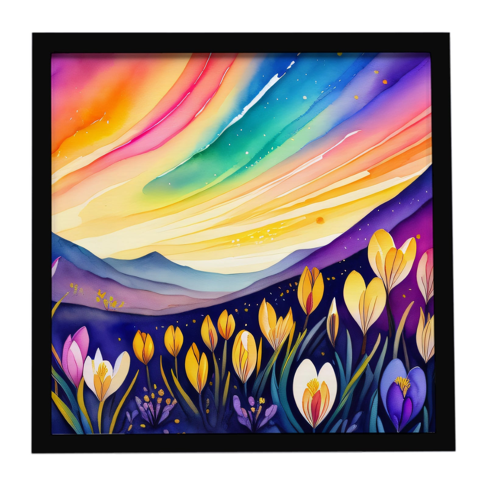 Caroline's Treasures Crocus in Color Framed Metal Print