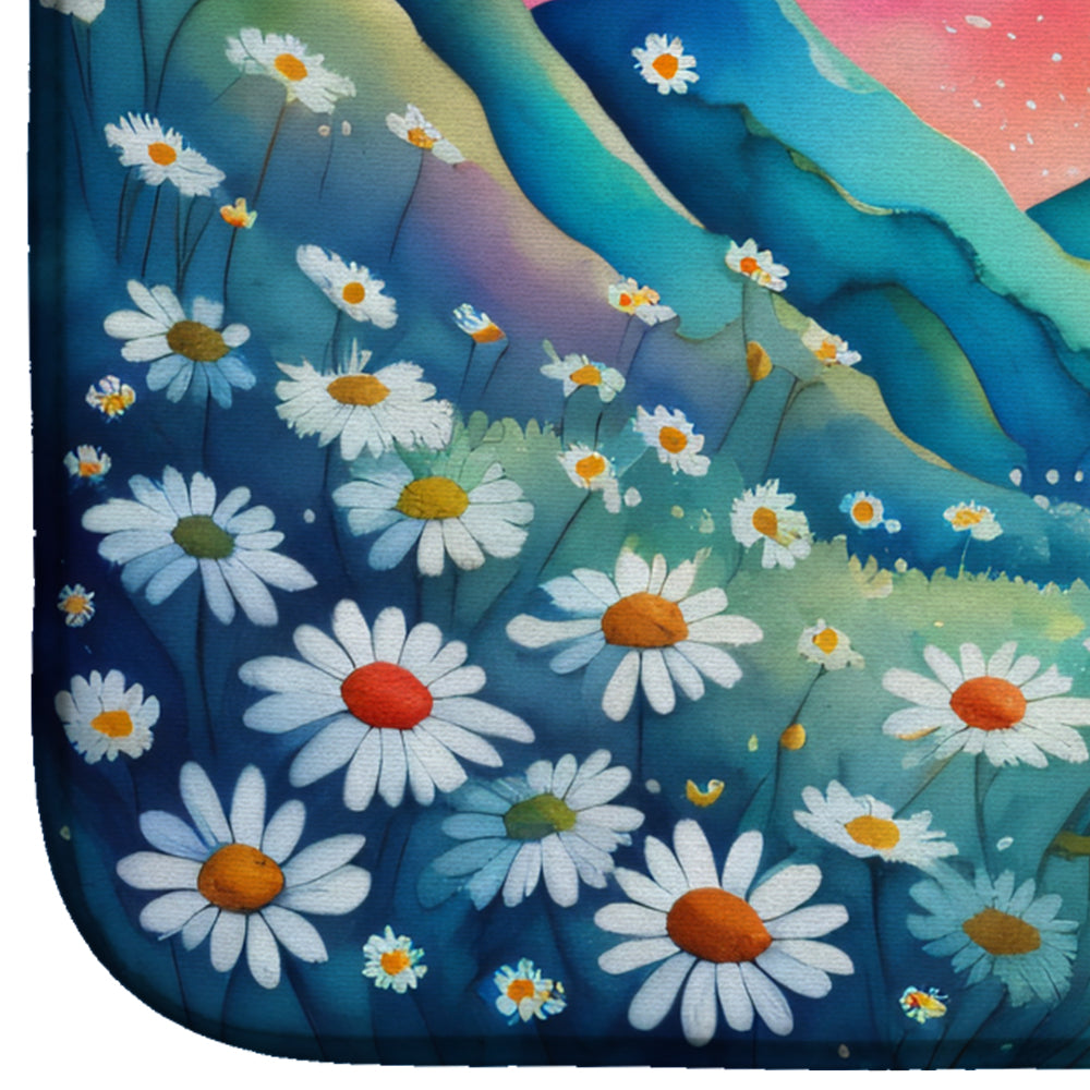 Caroline's Treasures Daisies in Color Dish Drying Mat