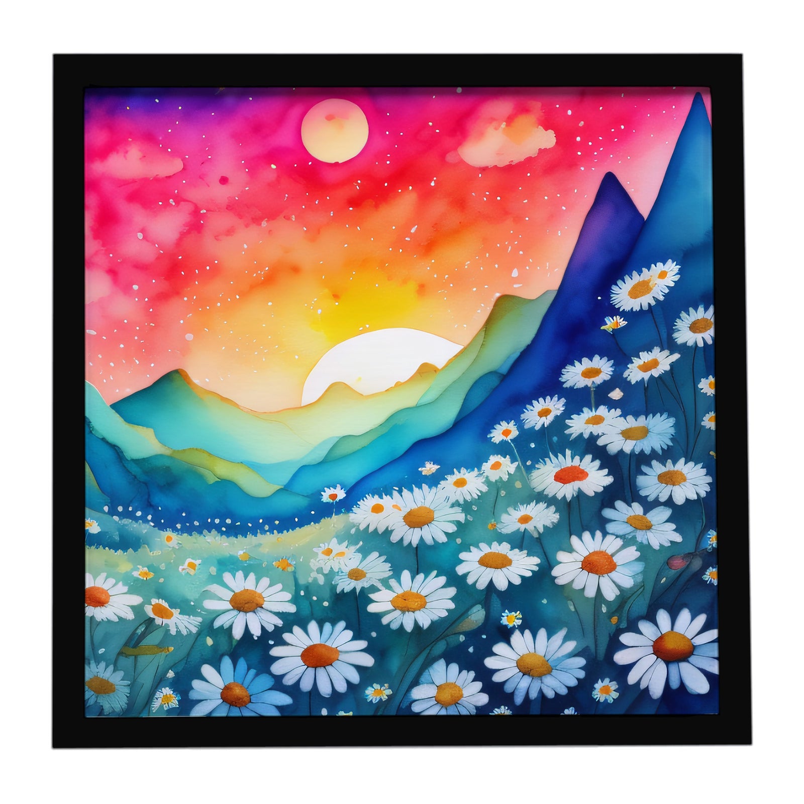 Caroline's Treasures Daisies in Color Framed Metal Print