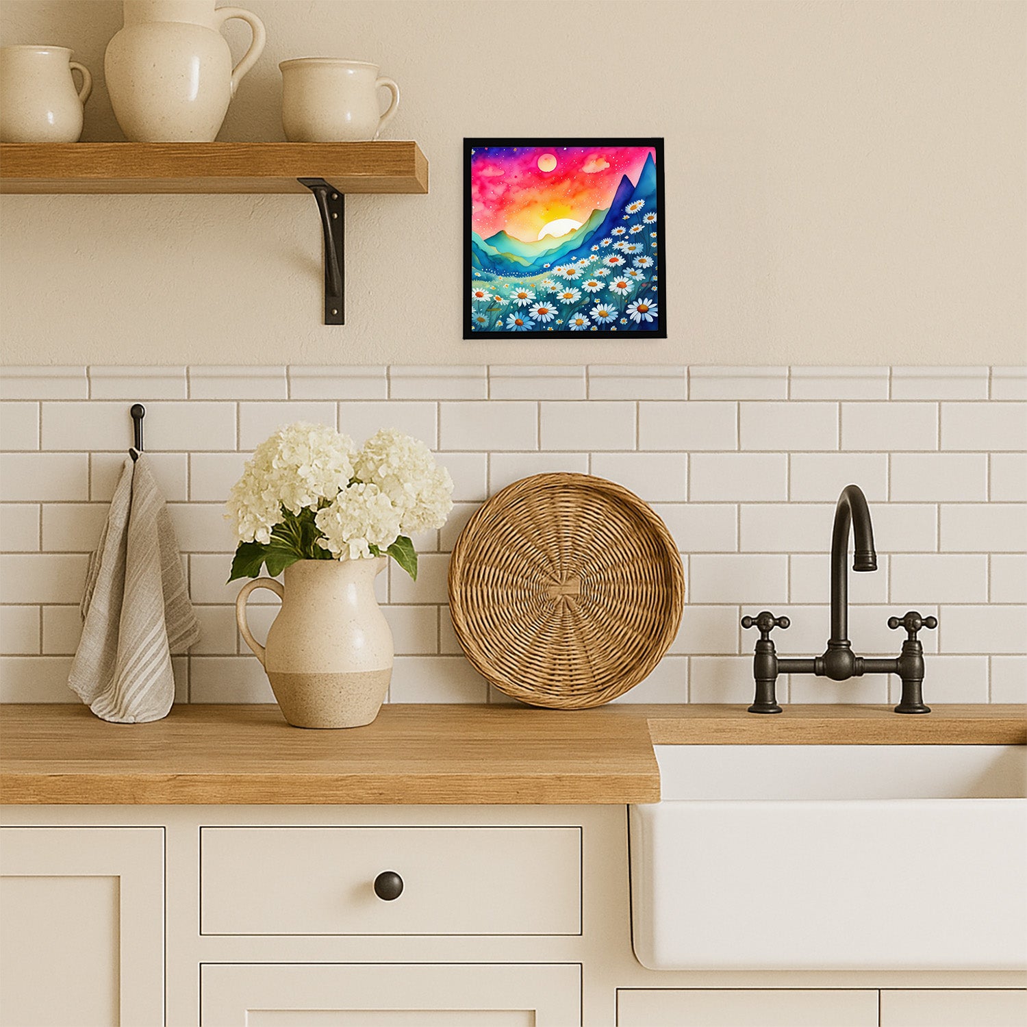 Caroline's Treasures Daisies in Color Framed Metal Print