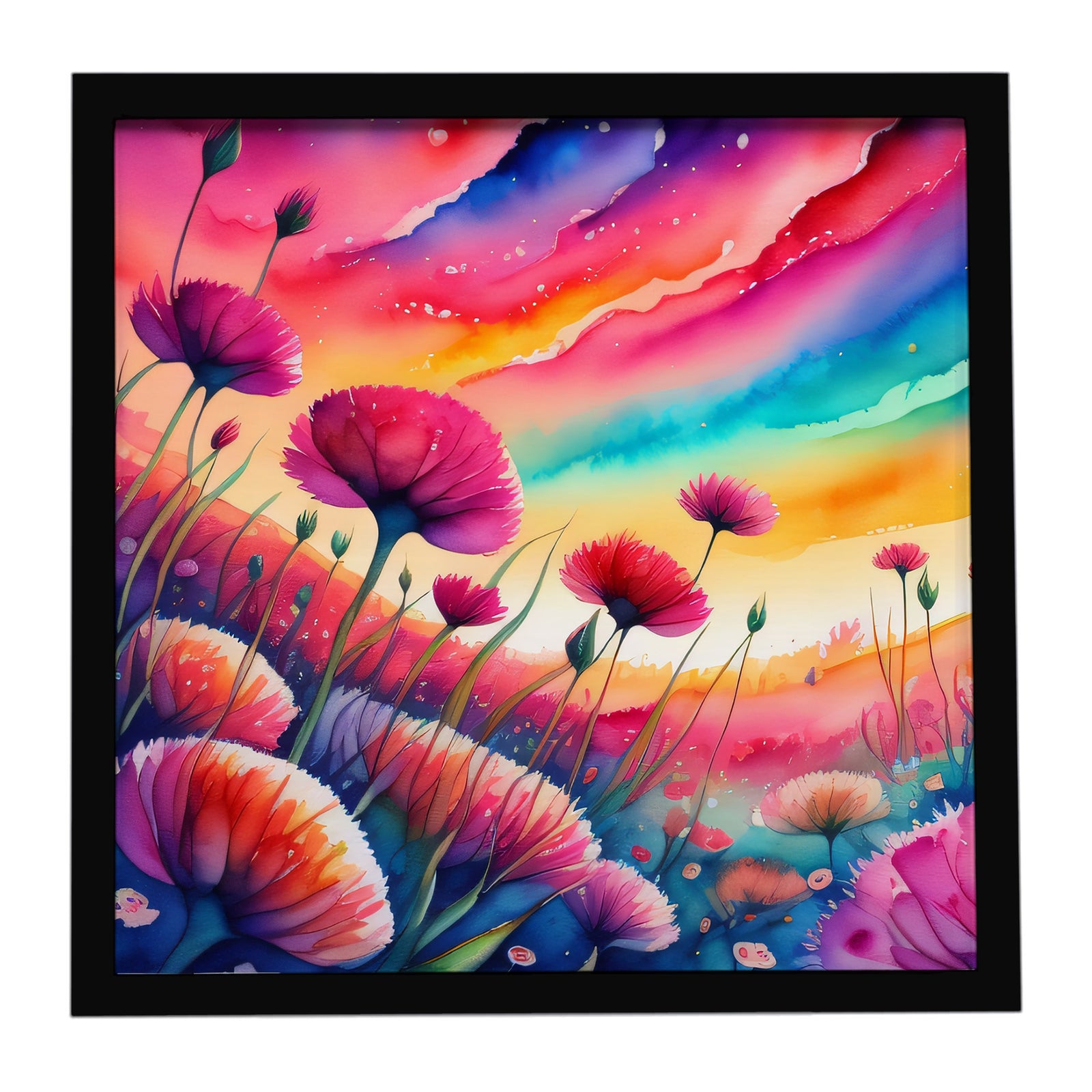 Caroline's Treasures Dianthus in Color Framed Metal Print