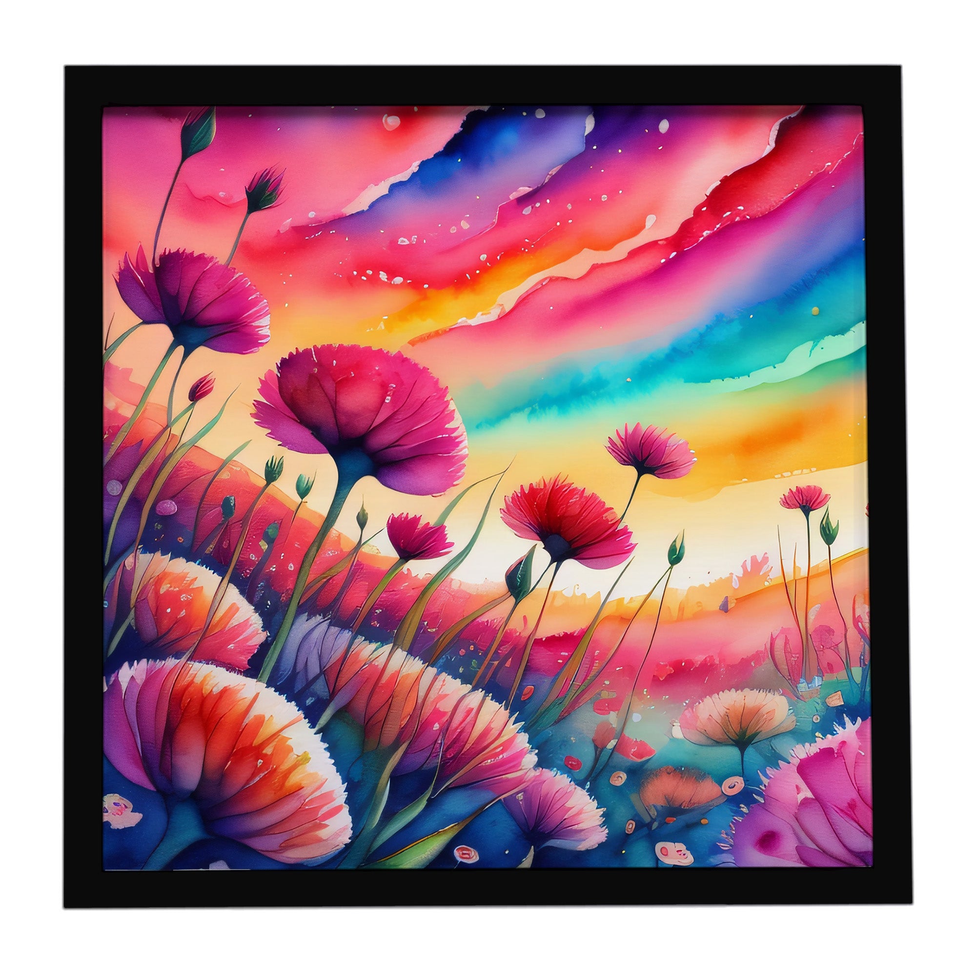 Caroline's Treasures Dianthus in Color Framed Metal Print