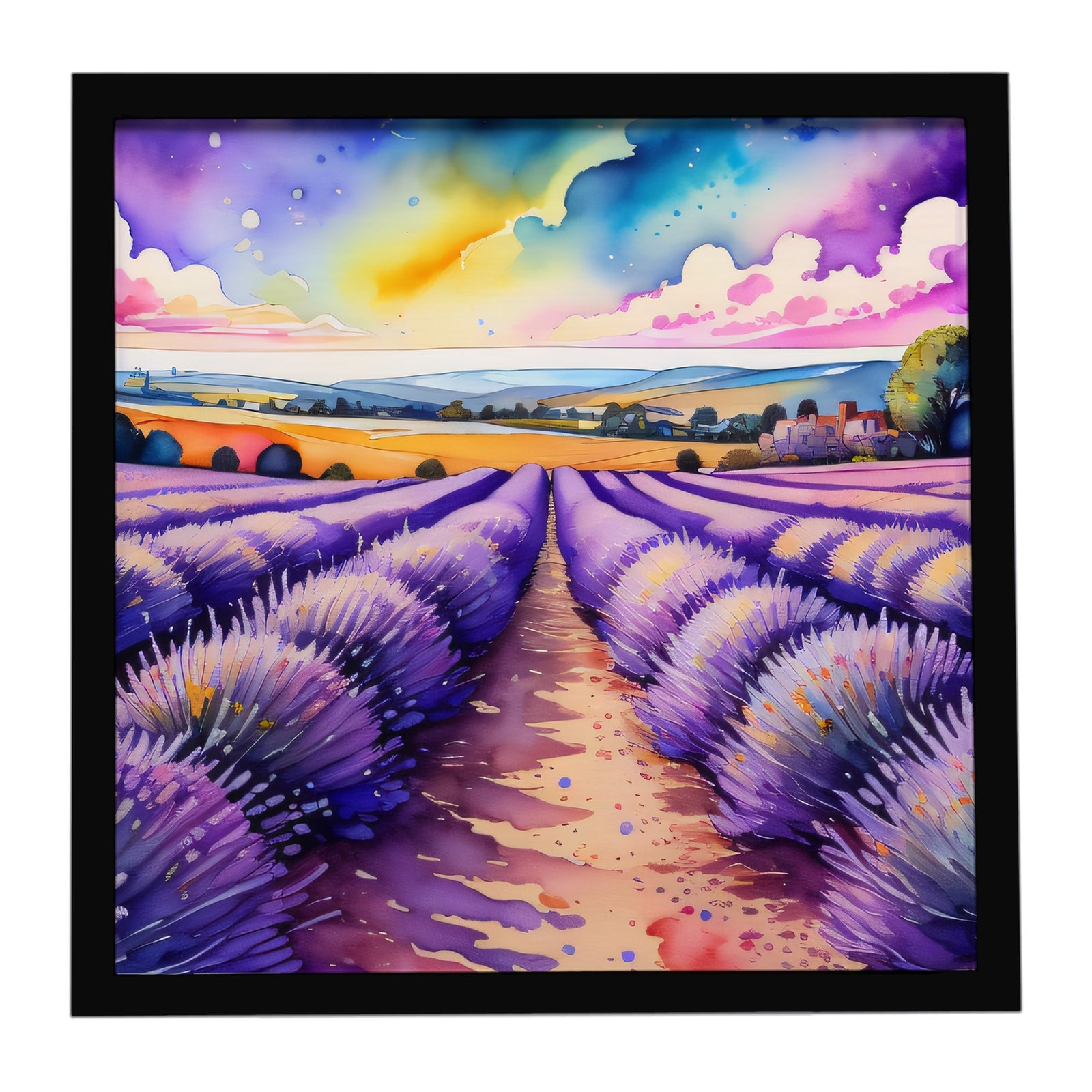 Caroline's Treasures English Lavender in Color Framed Metal Print
