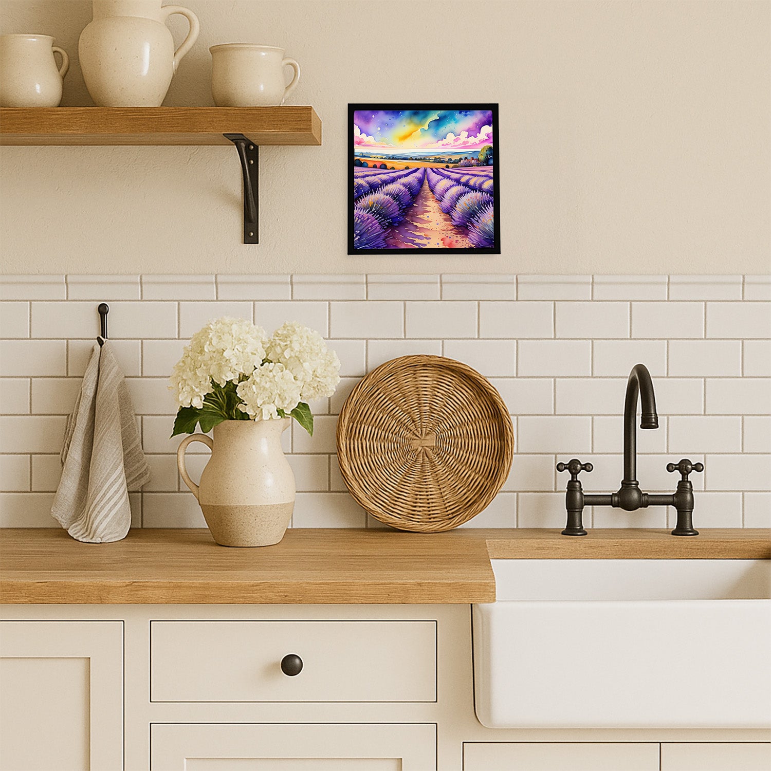 Caroline's Treasures English Lavender in Color Framed Metal Print