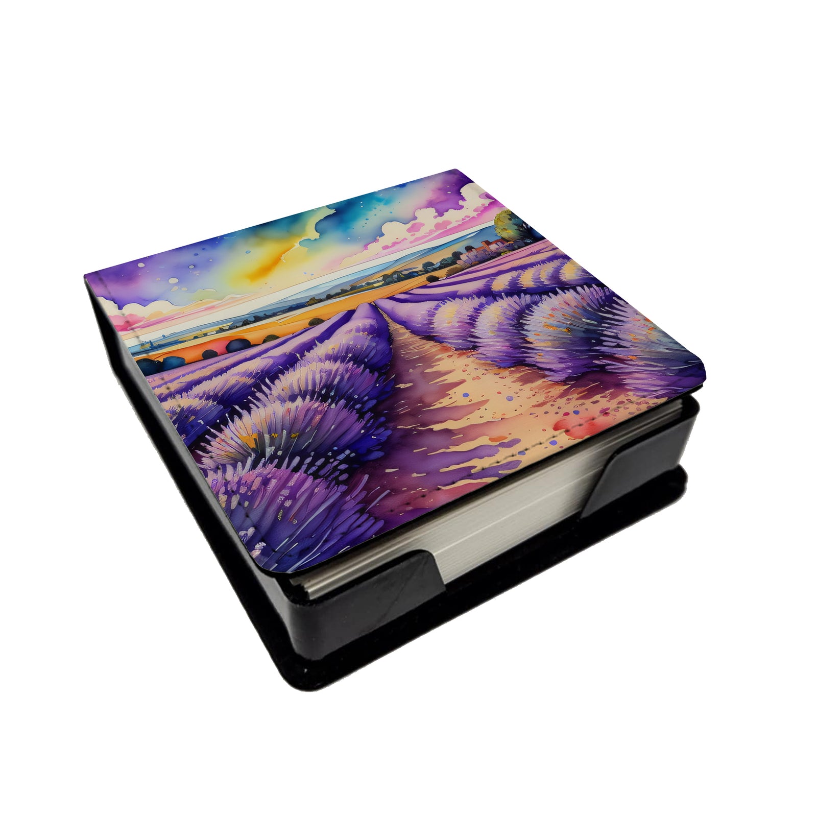 Caroline's Treasures English Lavender in Color PU Leather Note Paper Holder