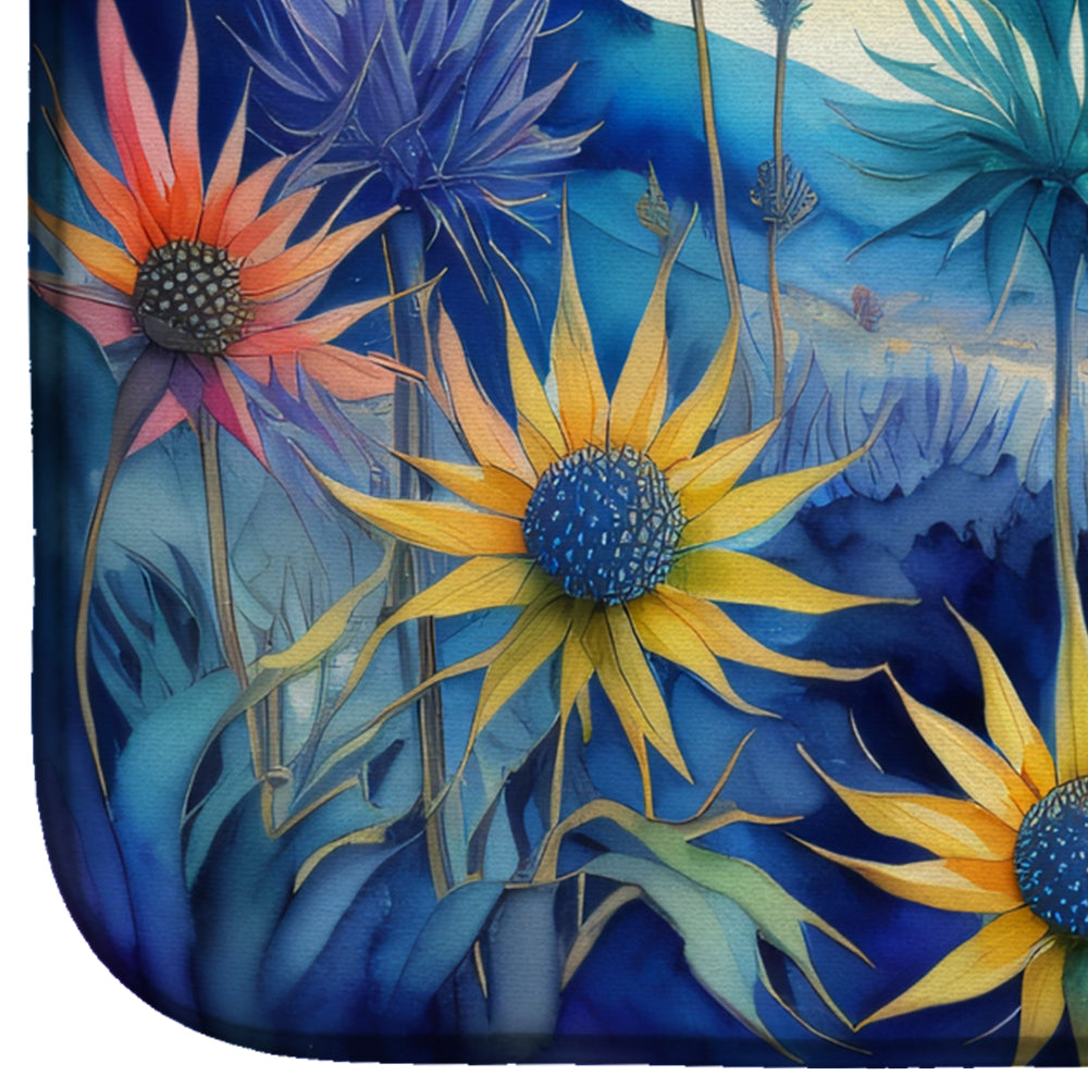 Caroline's Treasures Eryngium in Color Dish Drying Mat