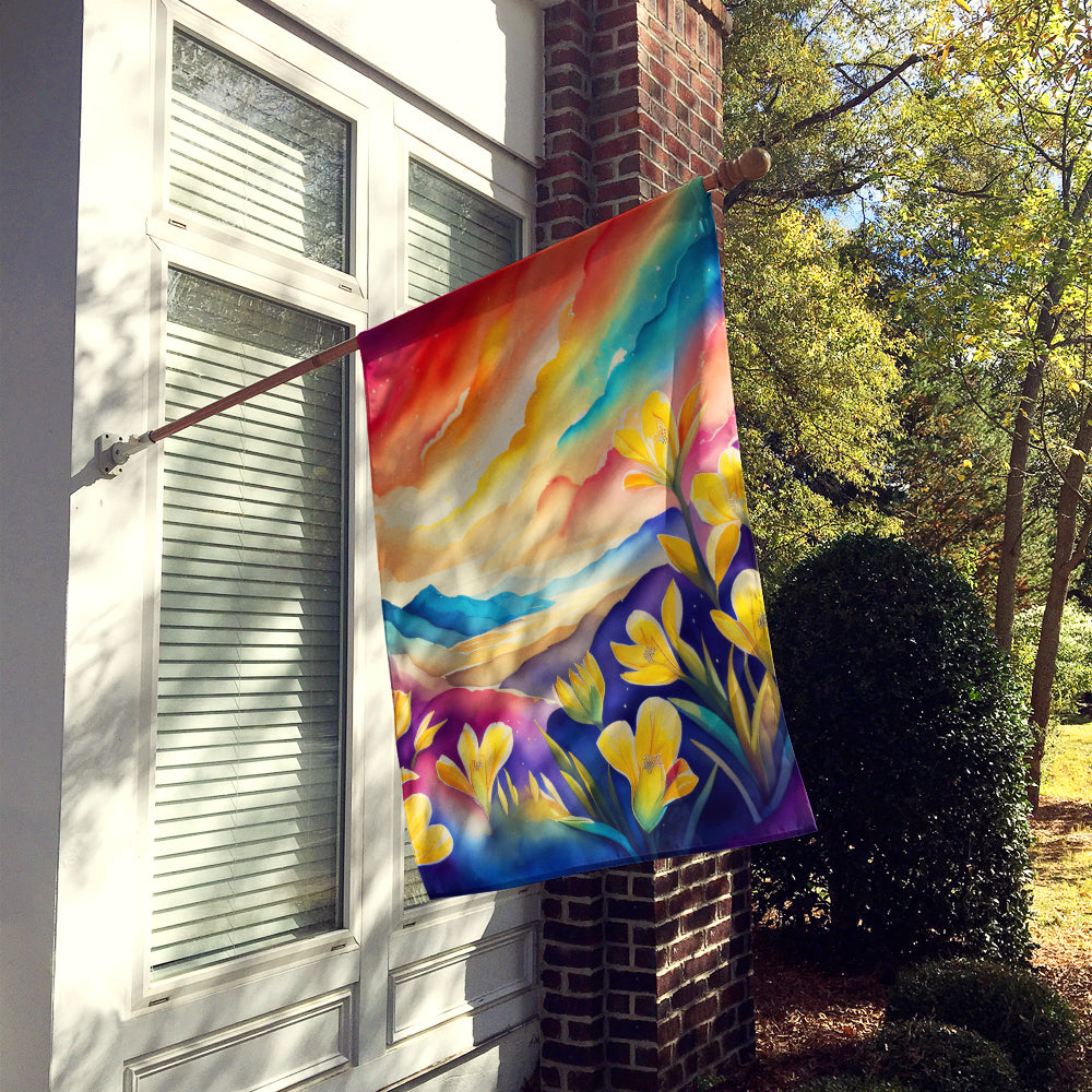 Freesia in Color House Flag