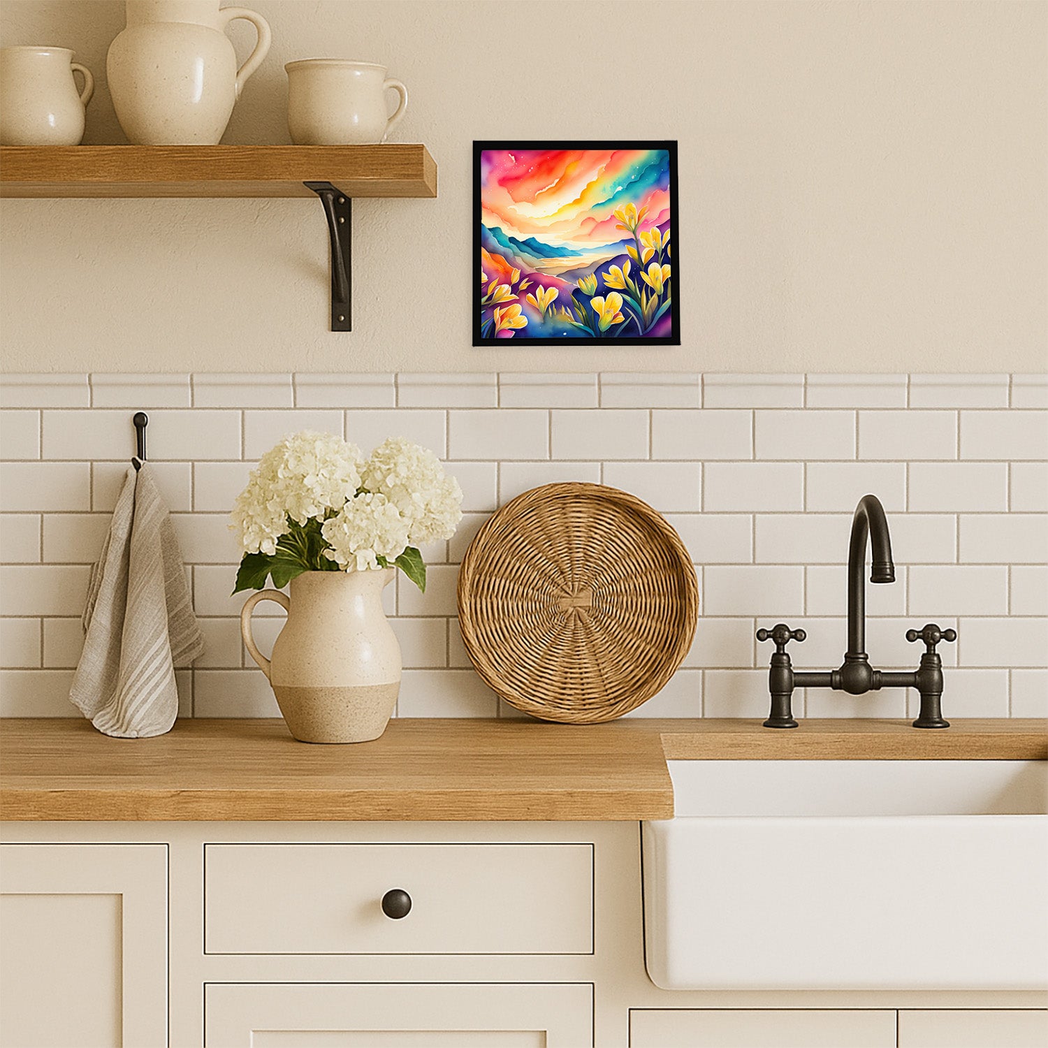 Caroline's Treasures Freesia in Color Framed Metal Print