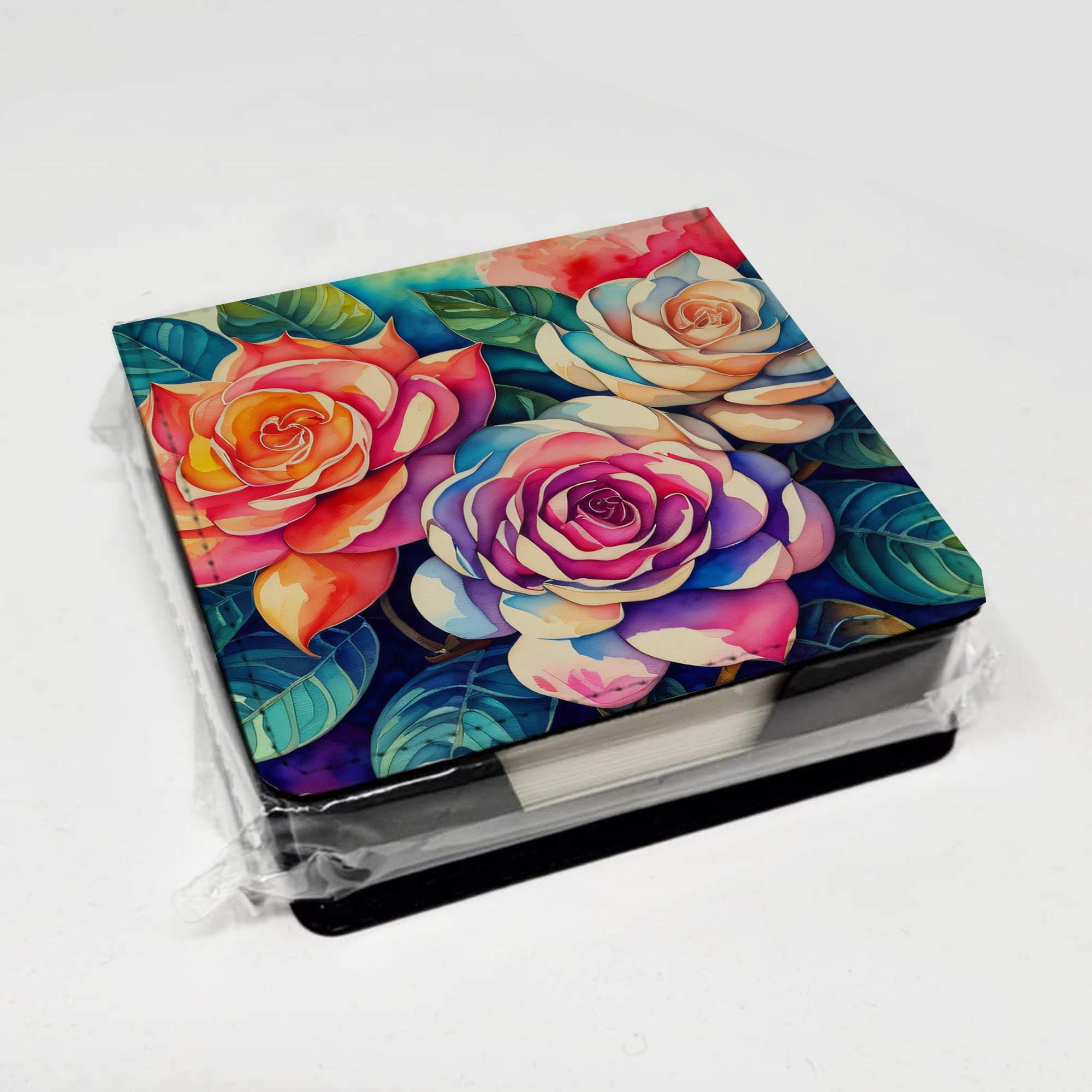 Caroline's Treasures Gardenias in Color PU Leather Note Paper Holder