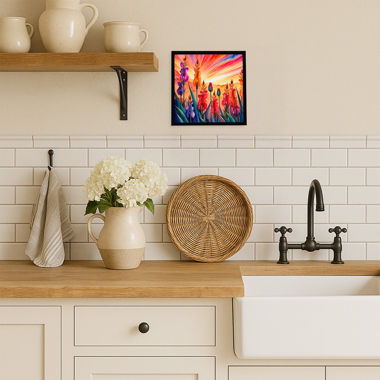 Caroline's Treasures Gladiolus in Color Framed Metal Print