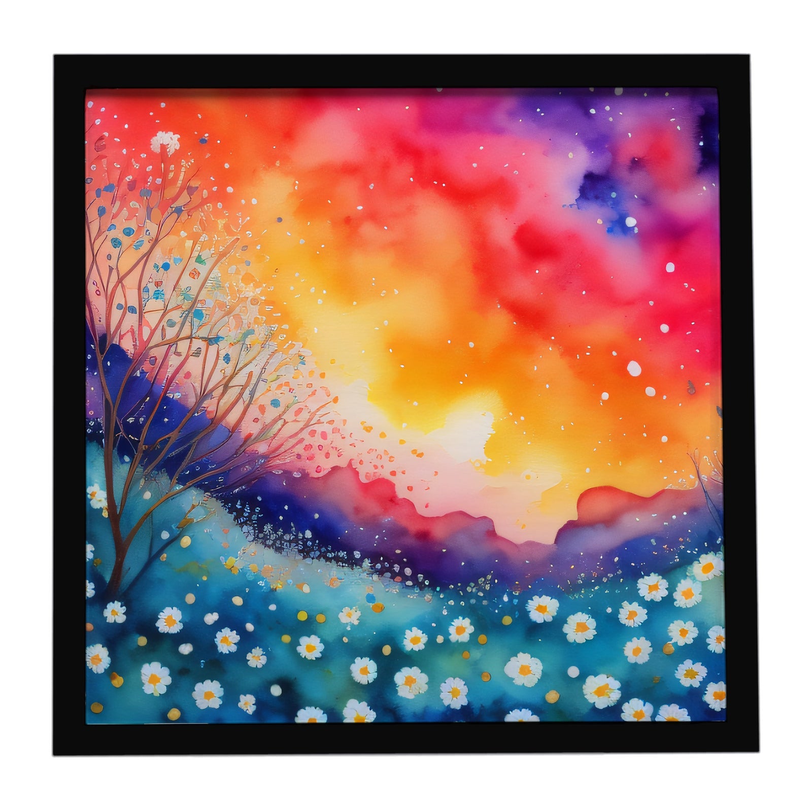 Caroline's Treasures Gypsophila in Color Framed Metal Print