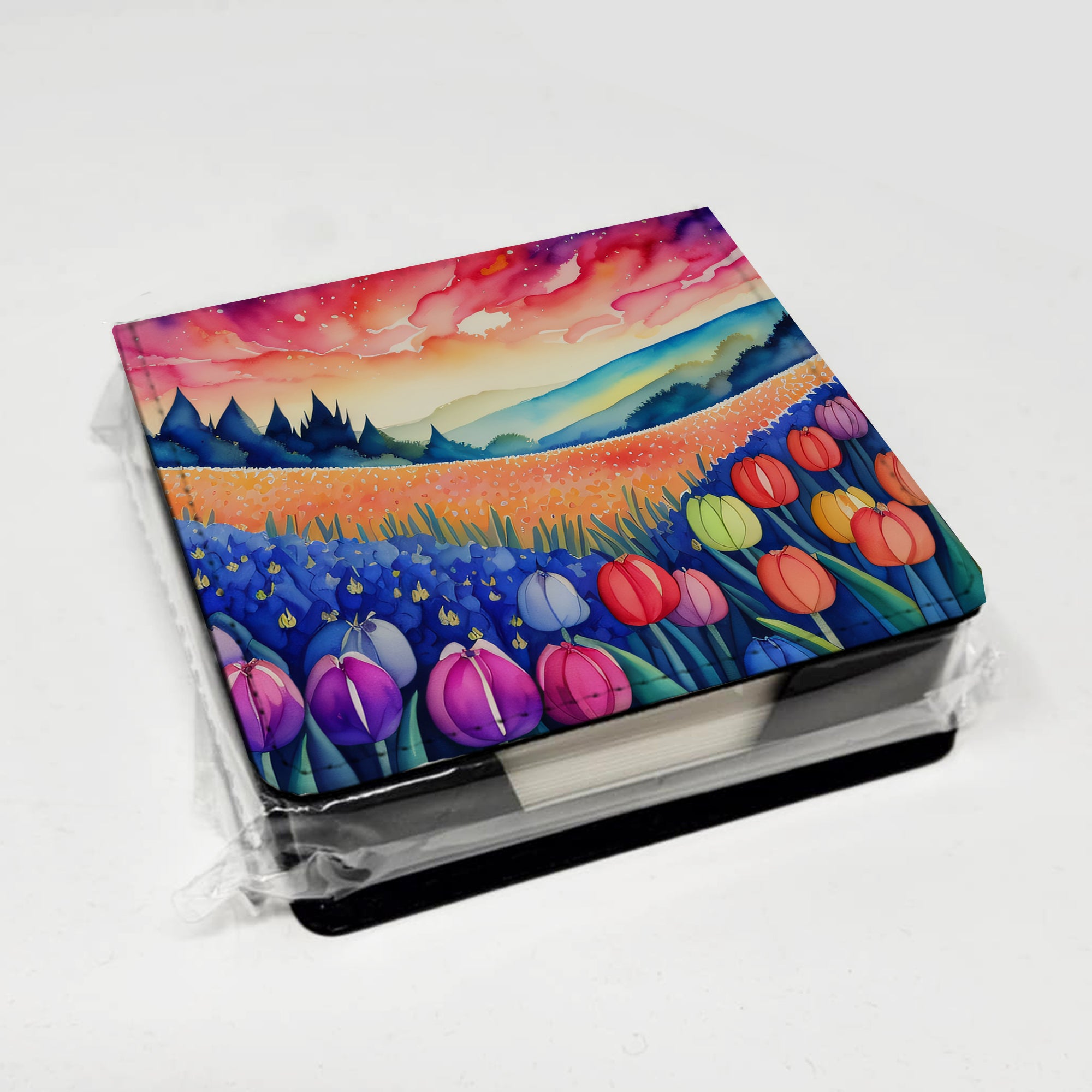 Caroline's Treasures Hyacinths in Color PU Leather Note Paper Holder