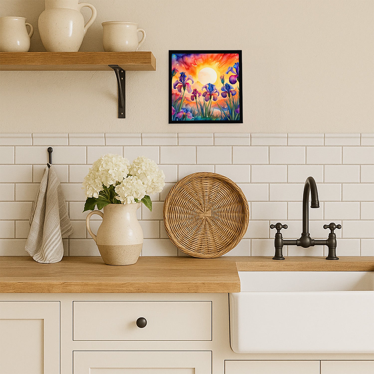 Caroline's Treasures Iris in Color Framed Metal Print