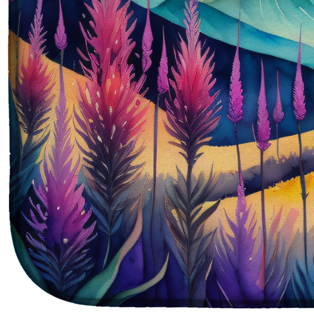 Caroline's Treasures Liatris in Color Dish Drying Mat