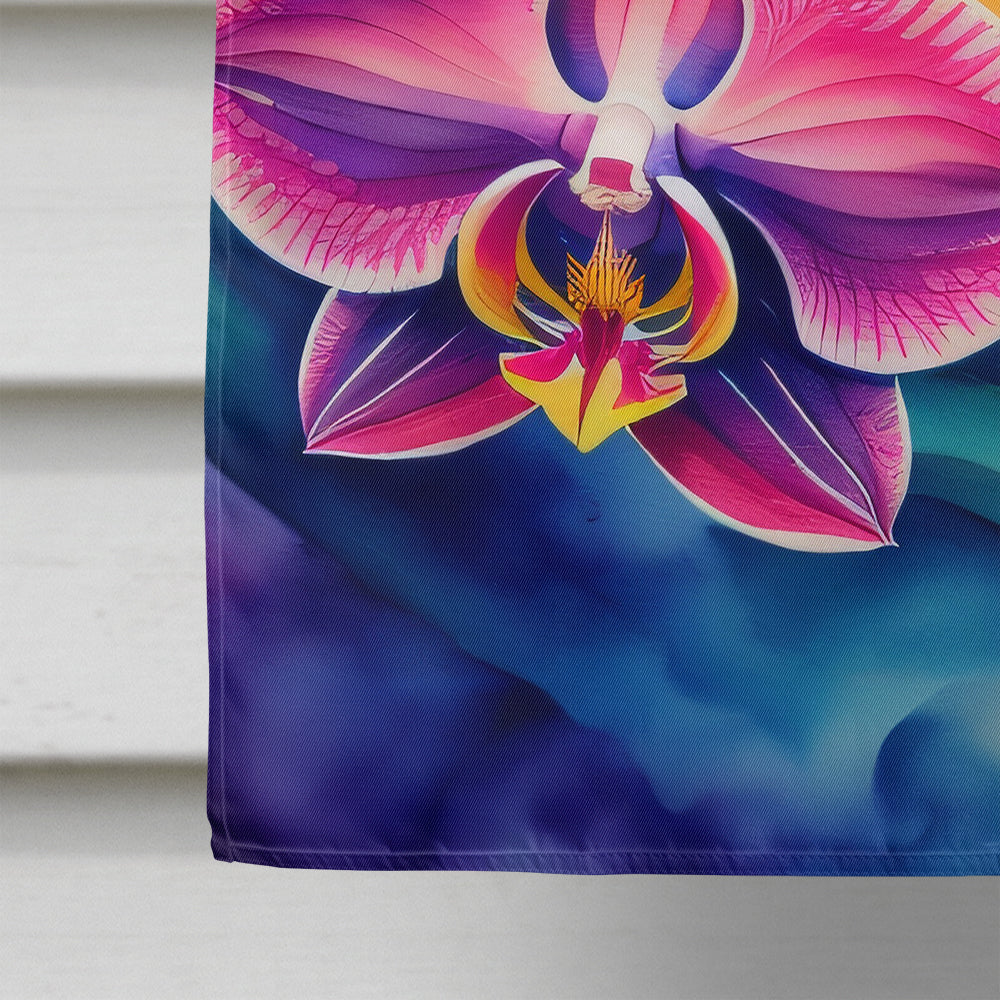 Orchids in Color House Flag