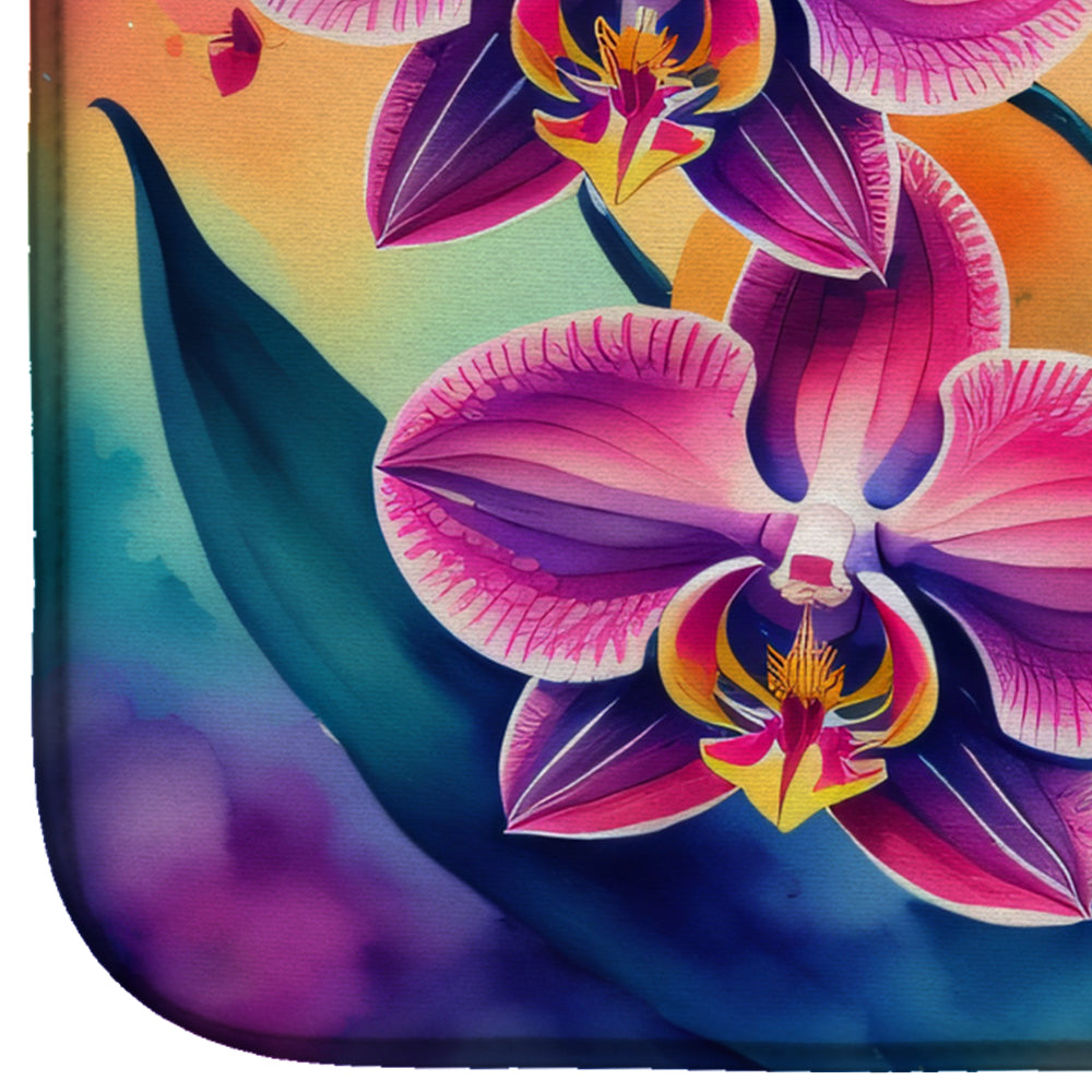 Caroline's Treasures Orchids in Color Dish Drying Mat