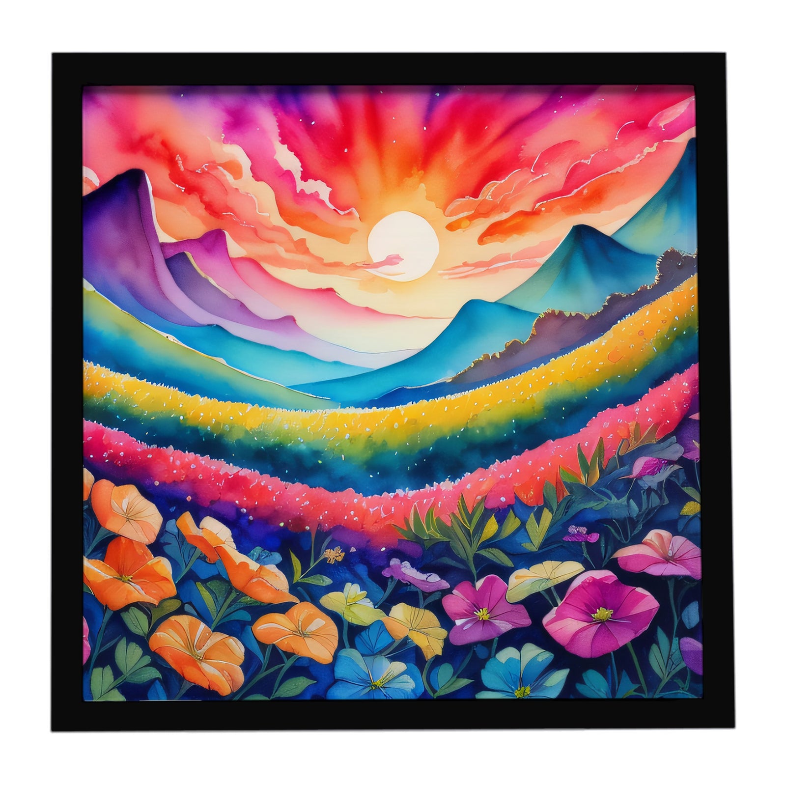 Caroline's Treasures Petunias in Color Framed Metal Print